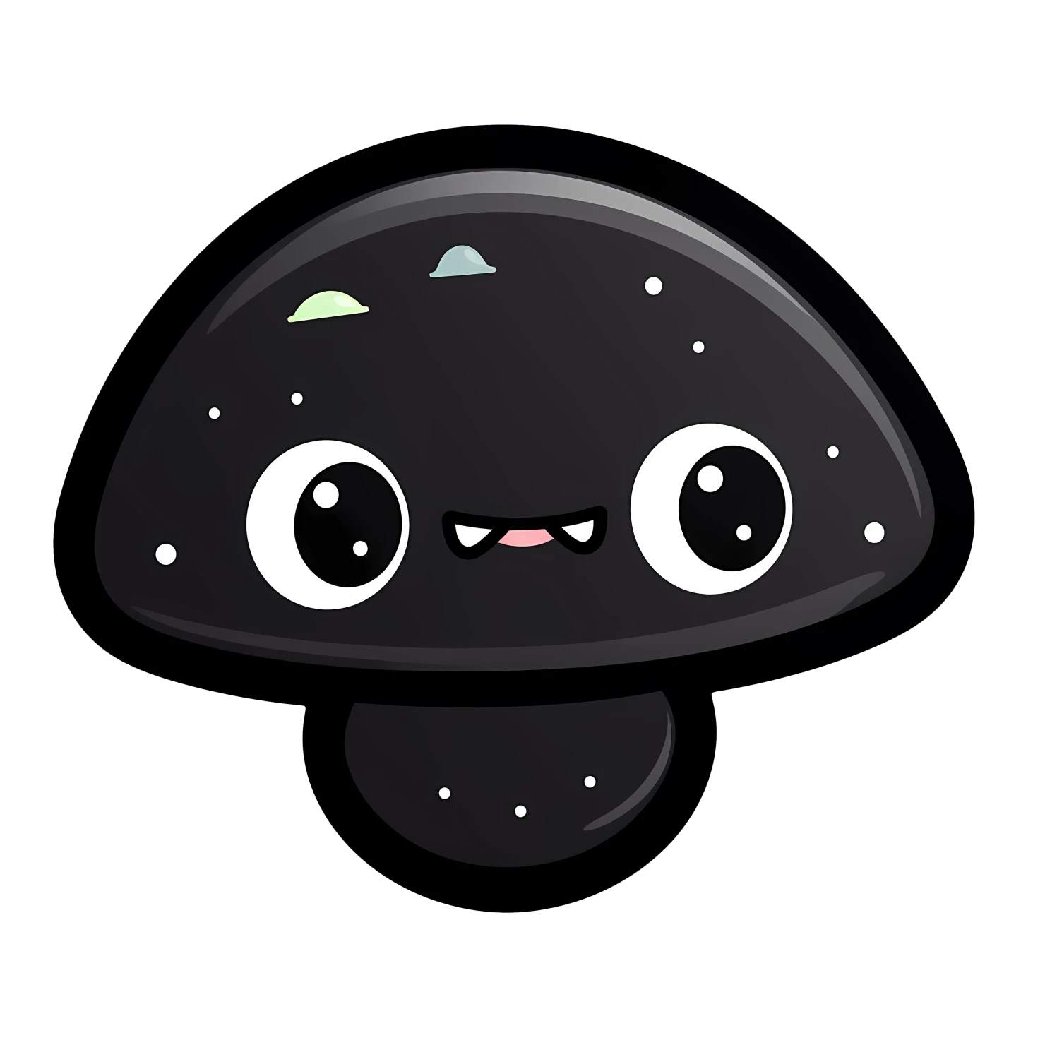 Kawaii UFO sticker isolated on transparent background #27101