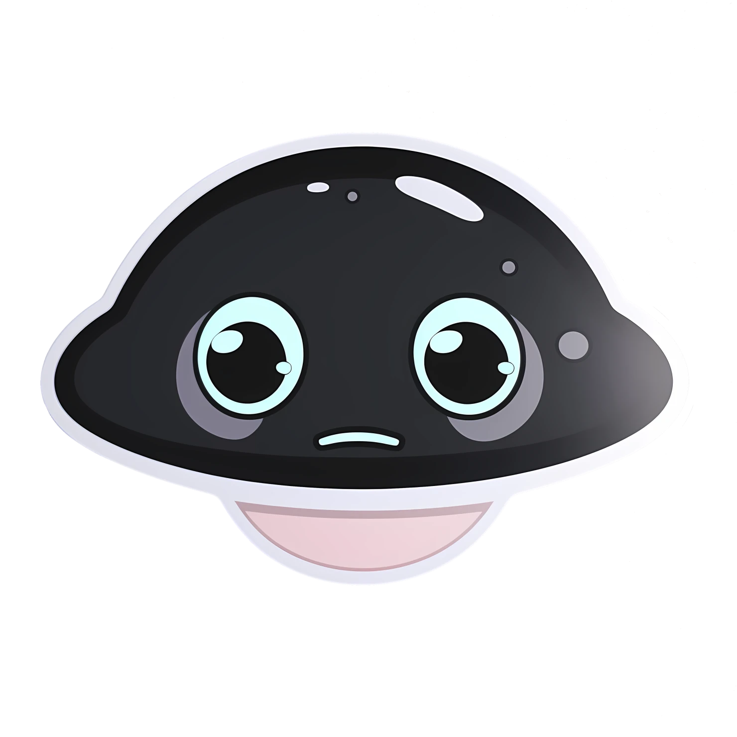 Kawaii UFO sticker isolated on transparent background #27103