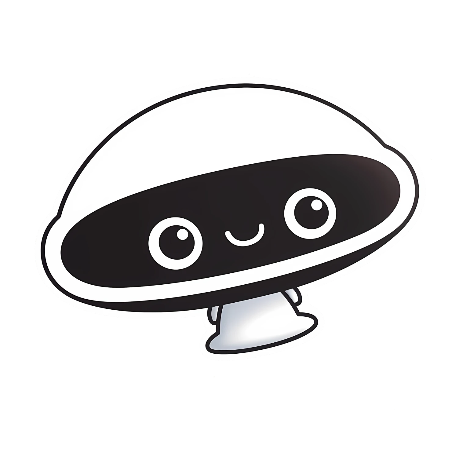 Kawaii UFO sticker isolated on transparent background #27105