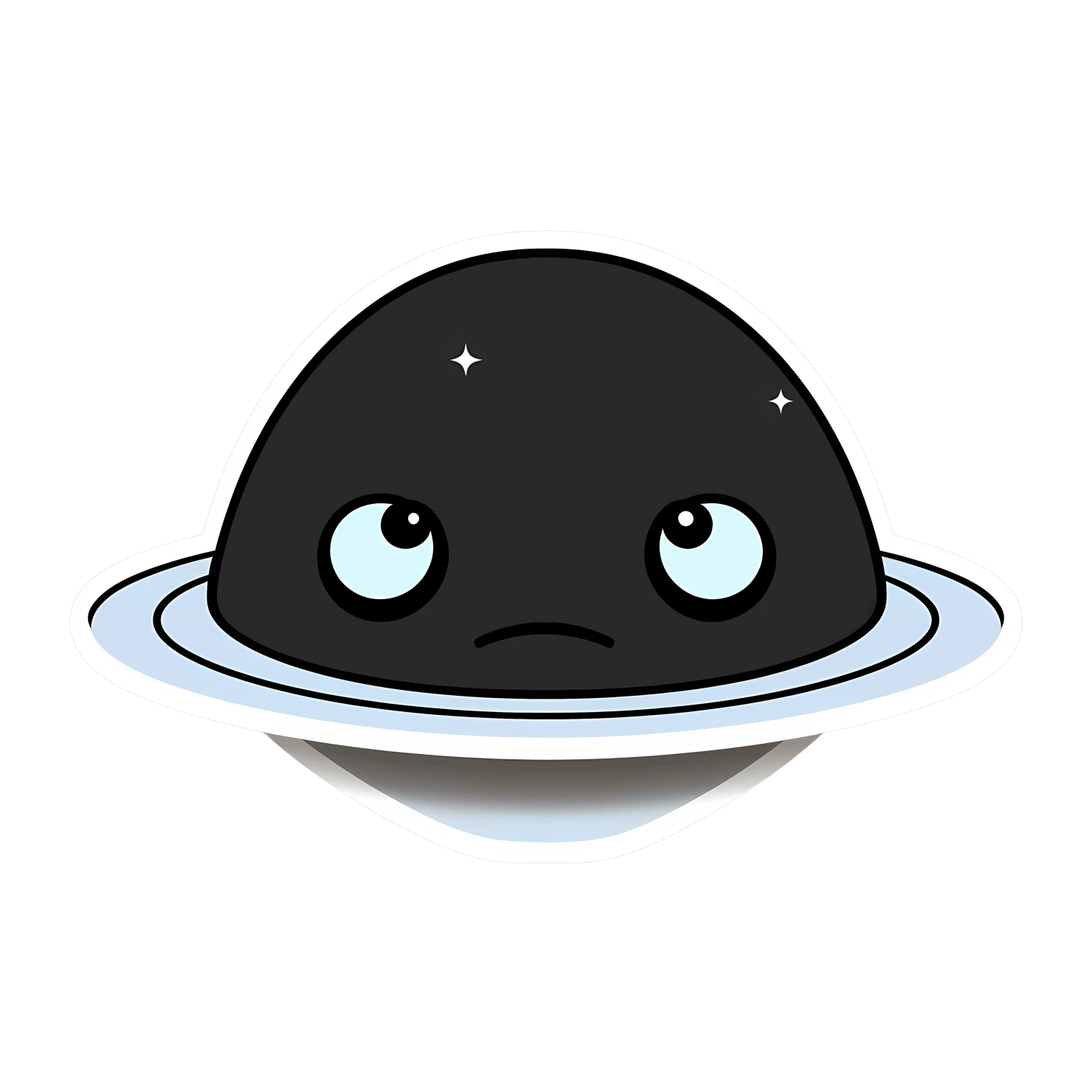 Kawaii UFO sticker isolated on transparent background #27107