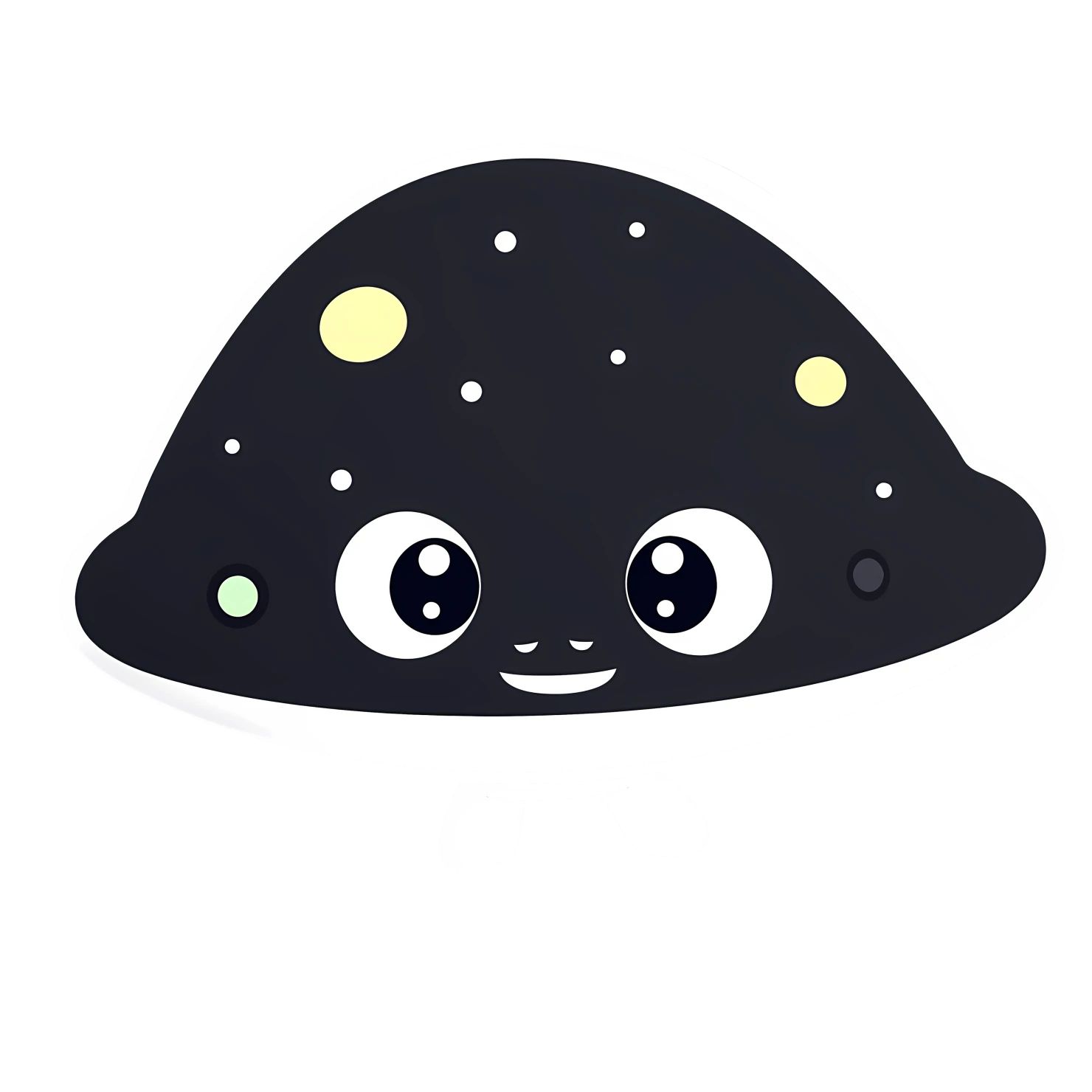 Kawaii UFO sticker isolated on transparent background #27109
