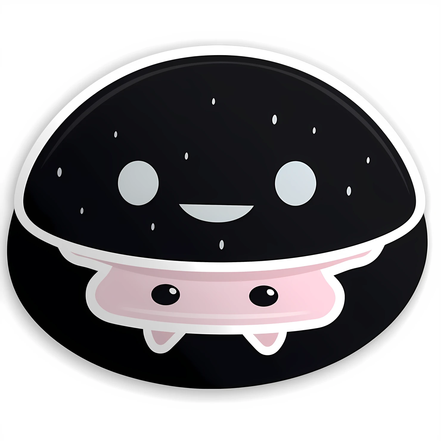 Kawaii UFO sticker isolated on transparent background #27114