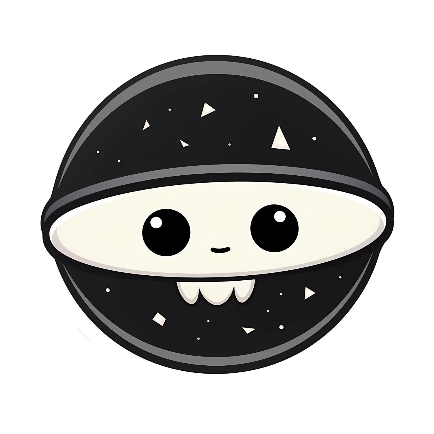 Kawaii UFO sticker isolated on transparent background #27117