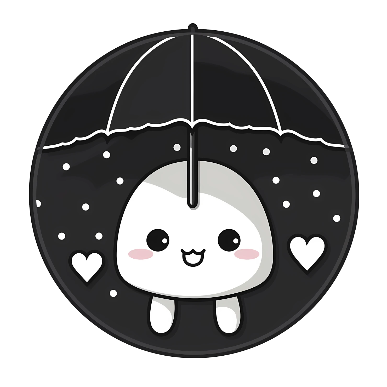 Kawaii umbrella sticker isolated on transparent background #27123