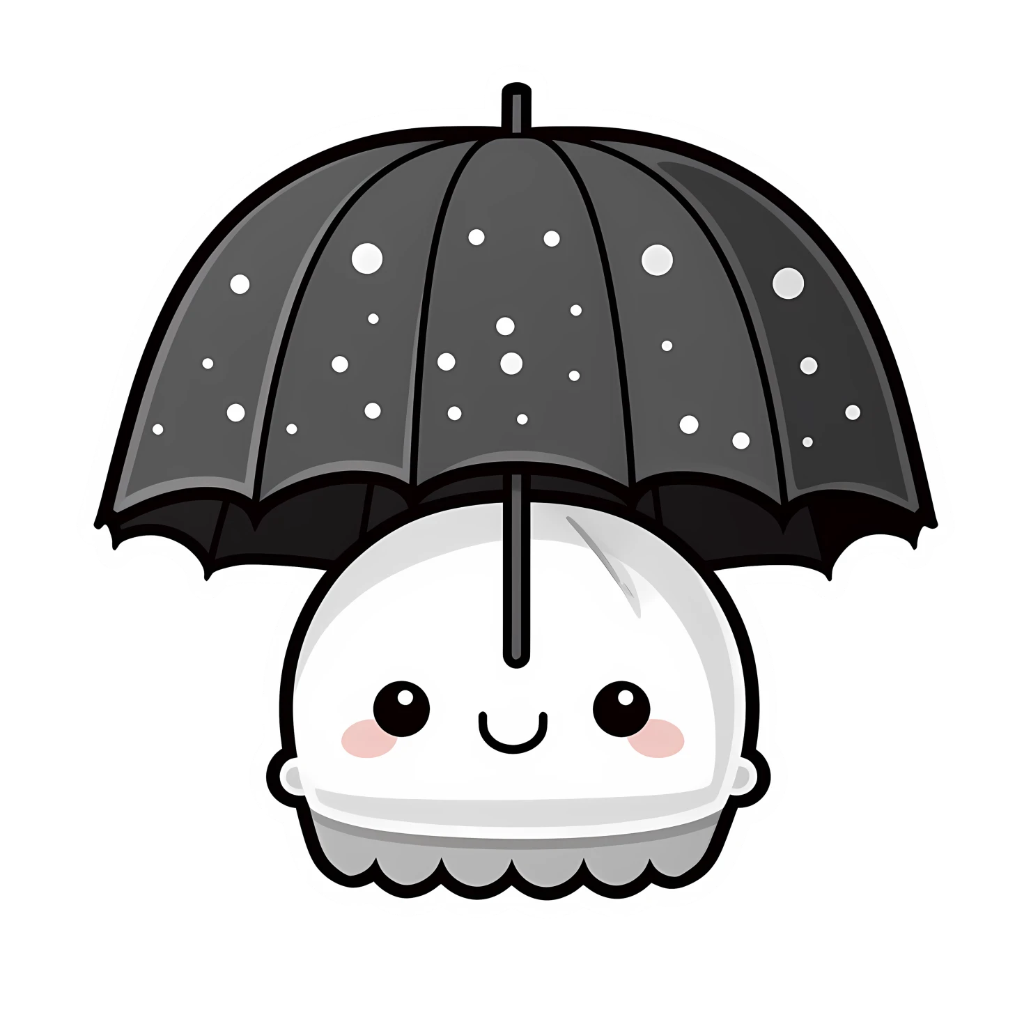 Kawaii umbrella sticker isolated on transparent background #27130