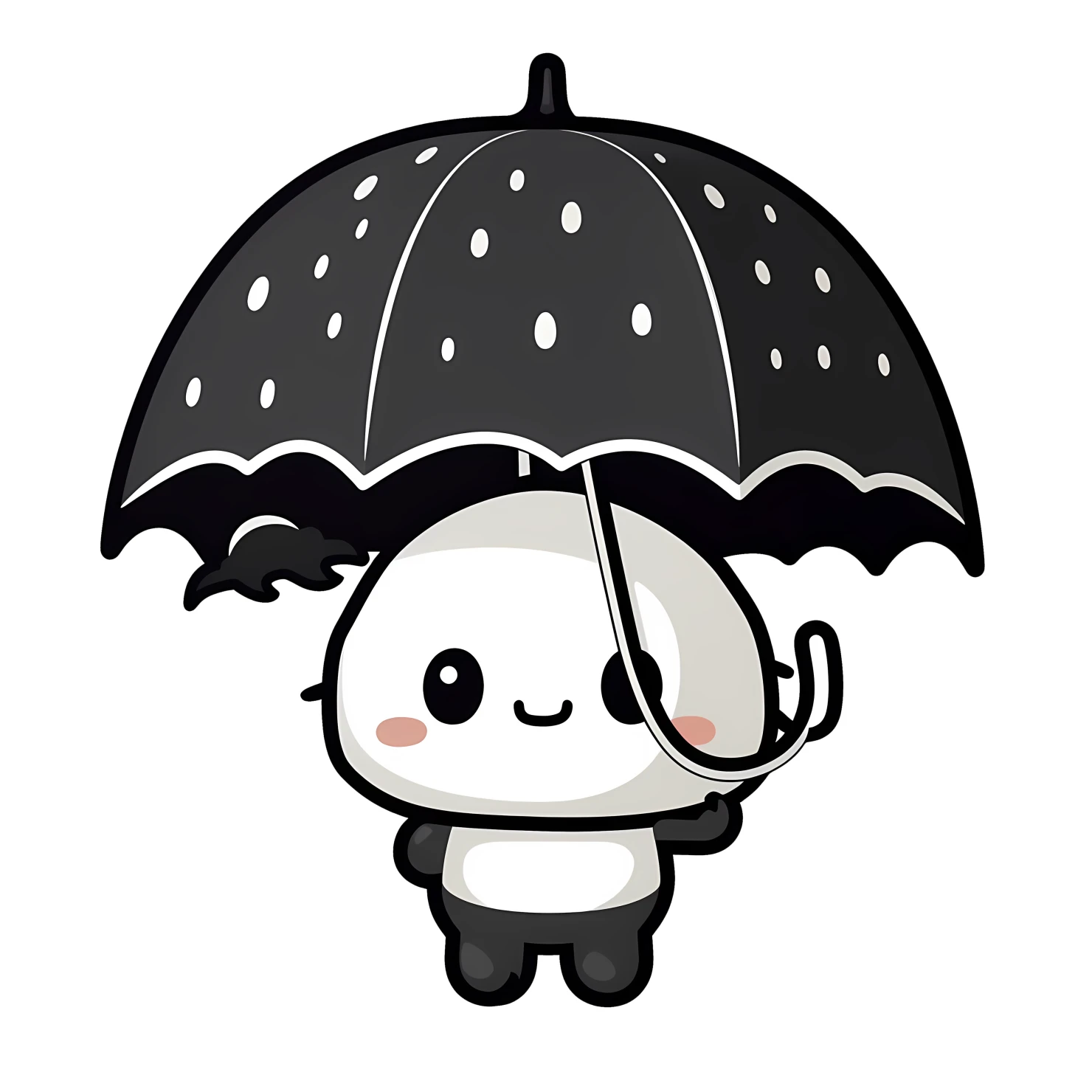 Kawaii umbrella sticker isolated on transparent background #27132