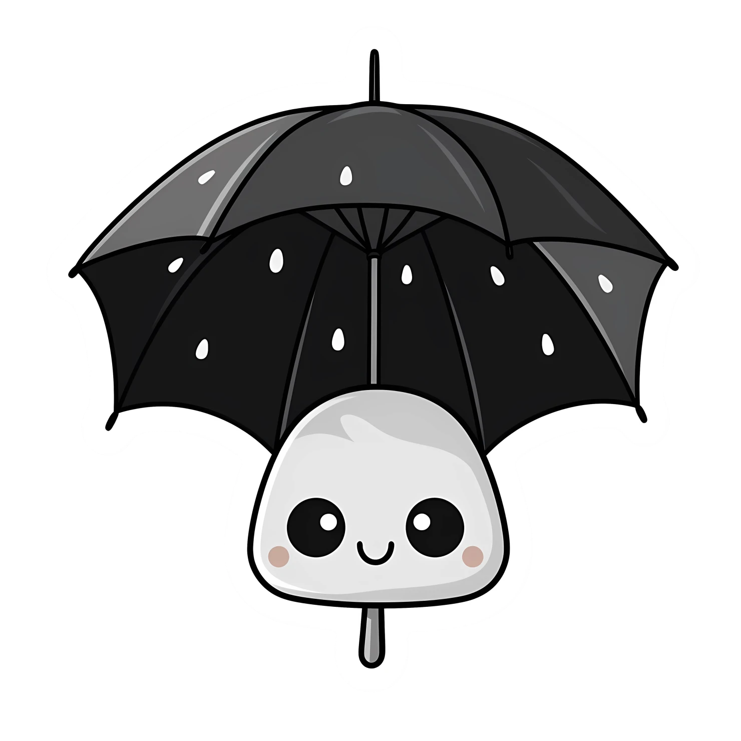 Kawaii umbrella sticker isolated on transparent background #27134