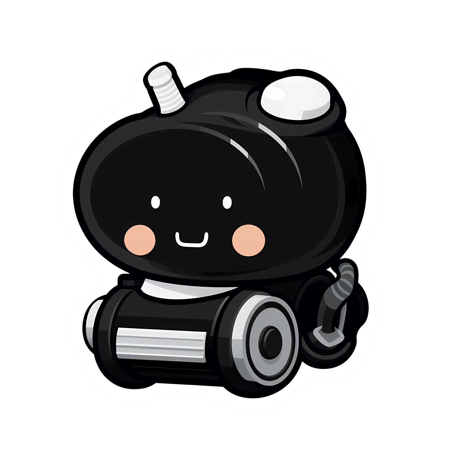 Kawaii vacuum sticker isolated on transparent background #27157