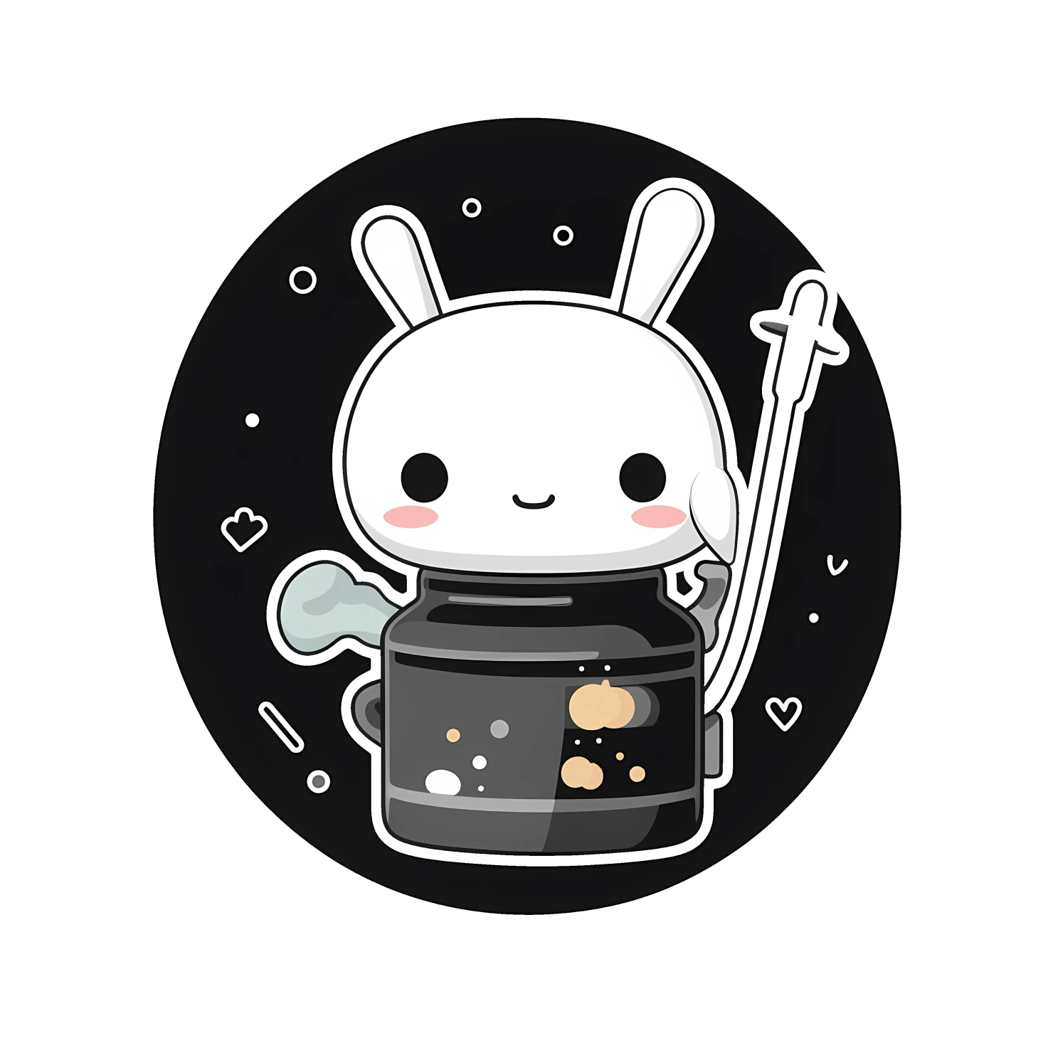 Kawaii vacuum sticker isolated on transparent background #27165