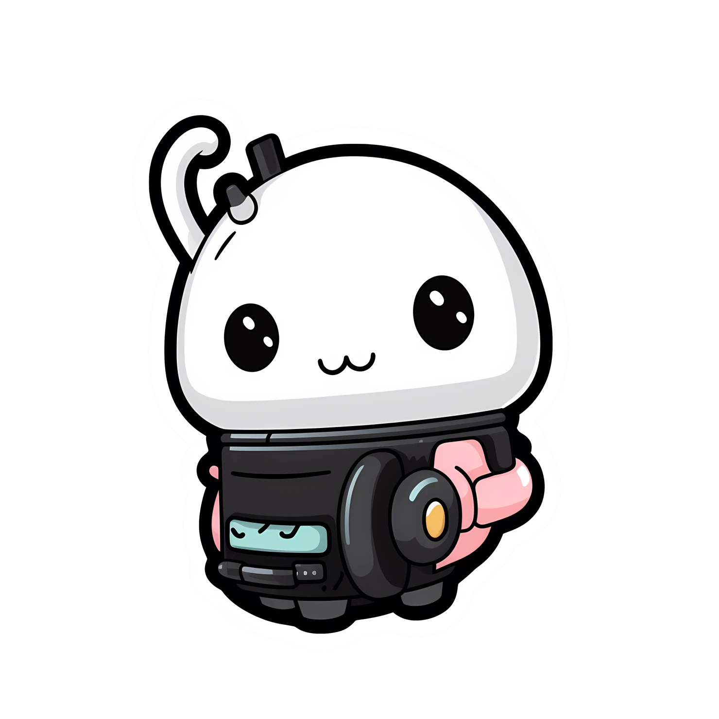 Kawaii vacuum sticker isolated on transparent background #27166