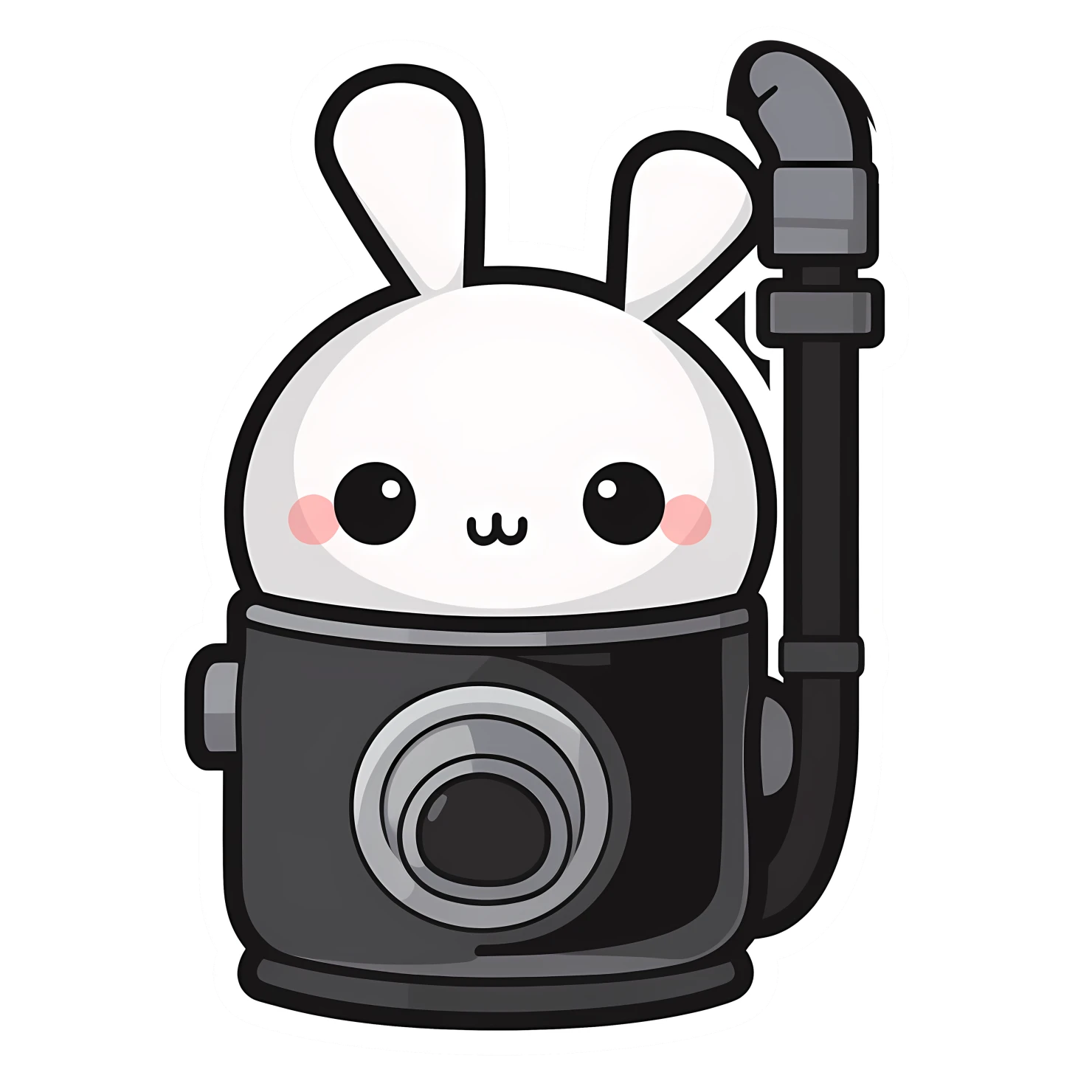 Kawaii vacuum sticker isolated on transparent background #27167