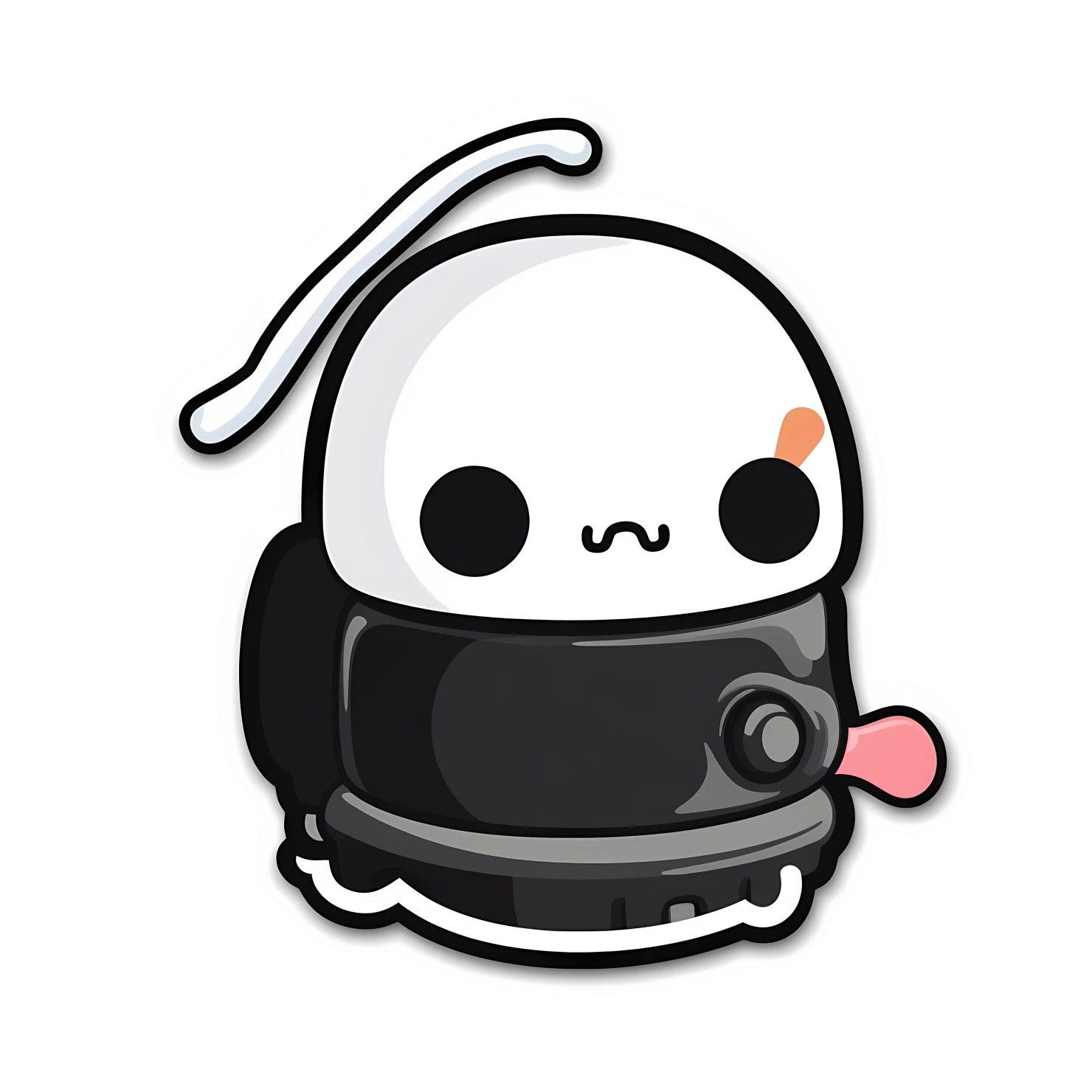 Kawaii vacuum sticker isolated on transparent background #27169