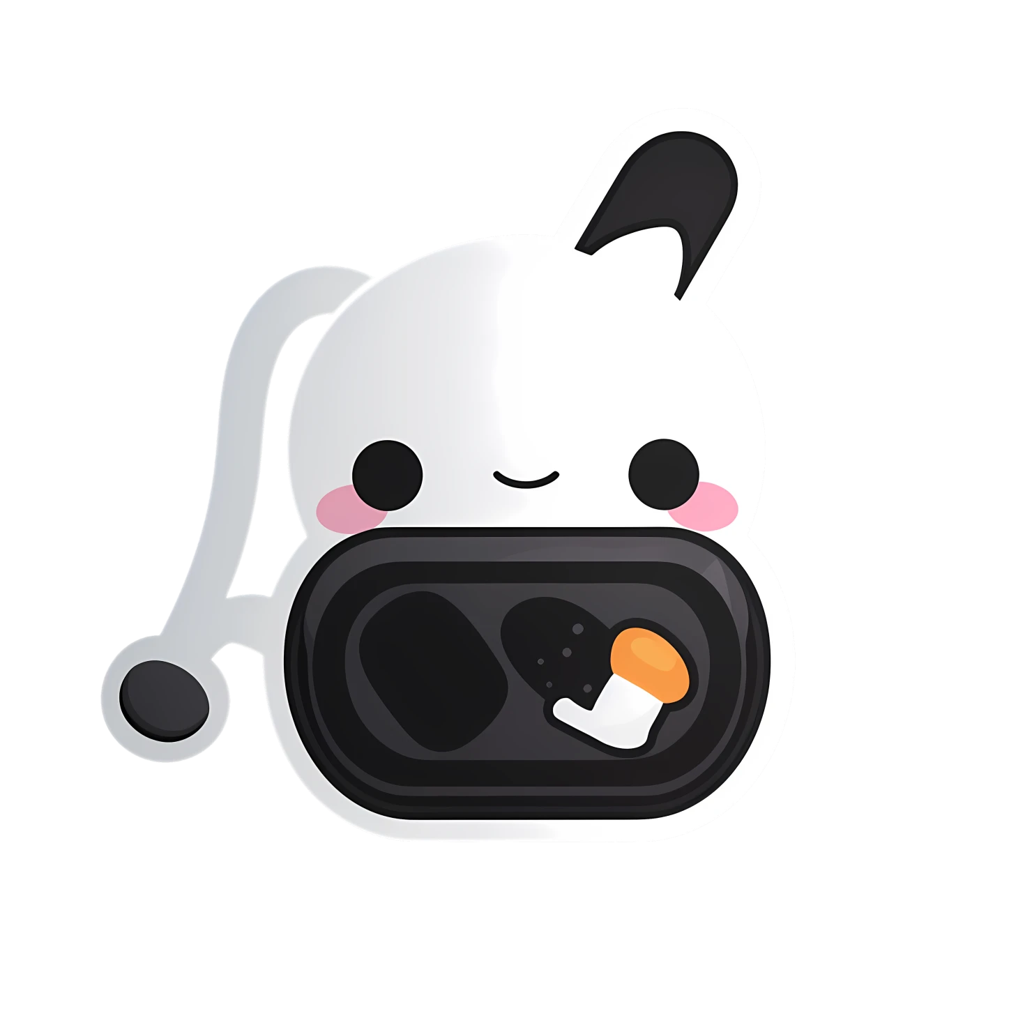 Kawaii vacuum sticker isolated on transparent background #27170