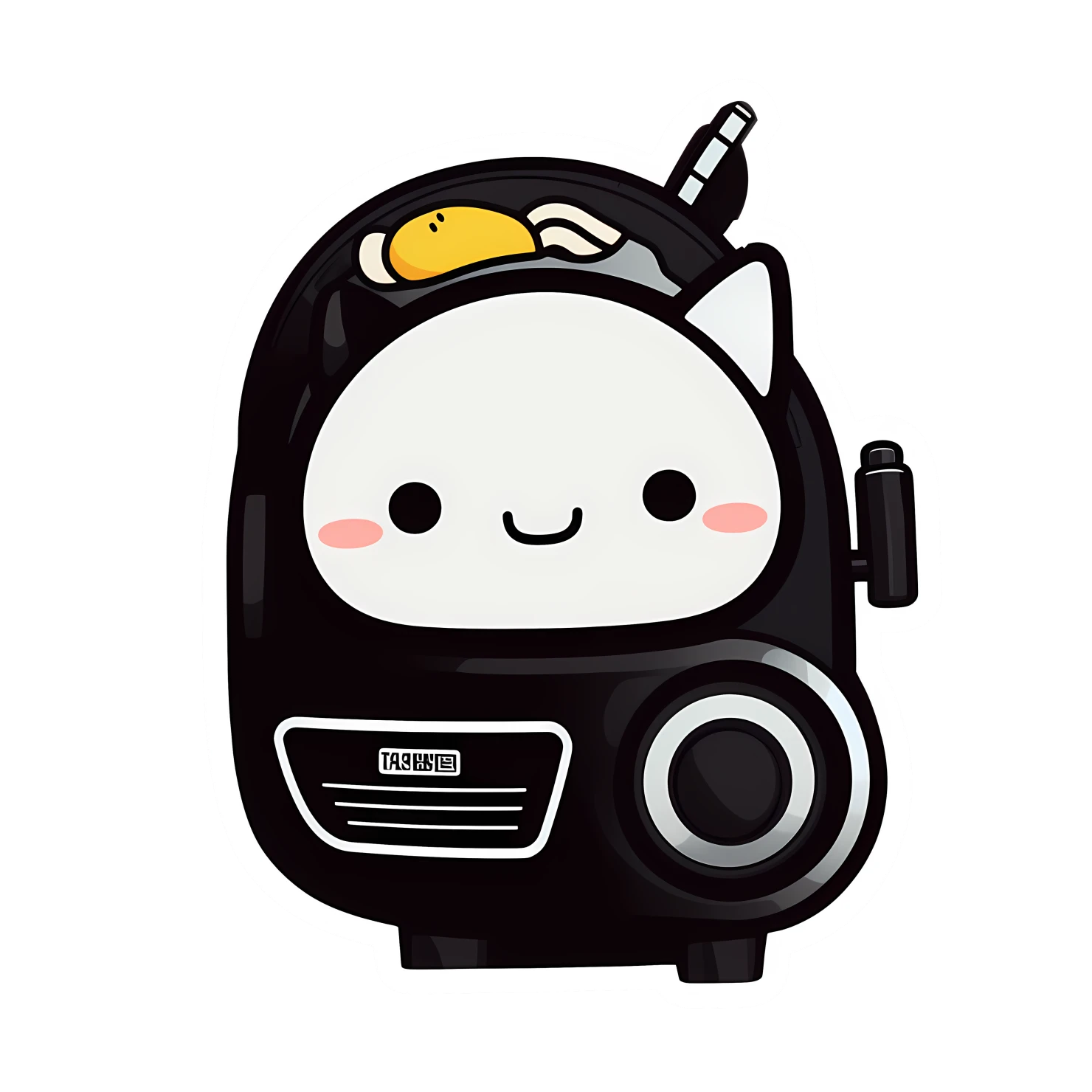 Kawaii vacuum sticker isolated on transparent background #27175