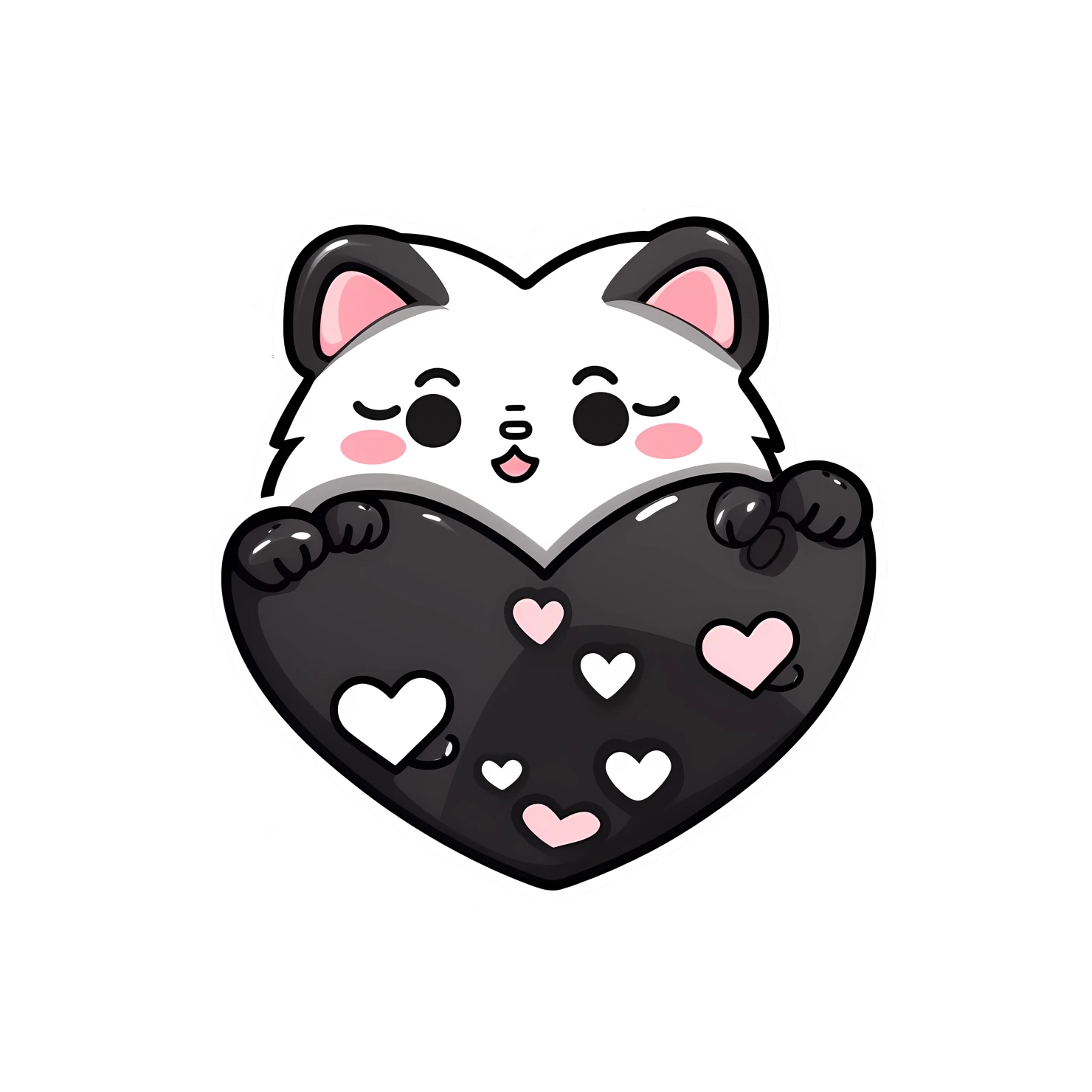 Kawaii valentine day sticker isolated on transparent background #27177