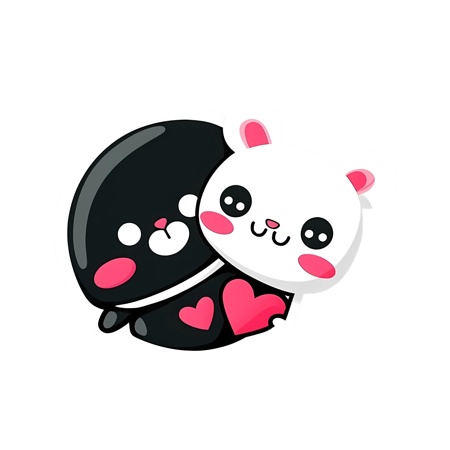Kawaii valentine day sticker isolated on transparent background #27185