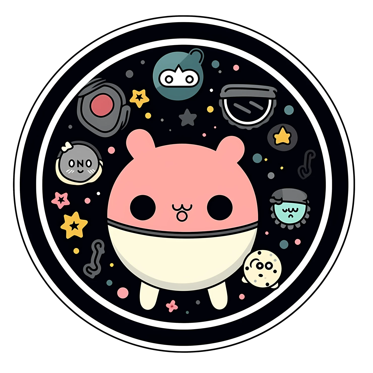 Kawaii watch sticker isolated on transparent background #27212