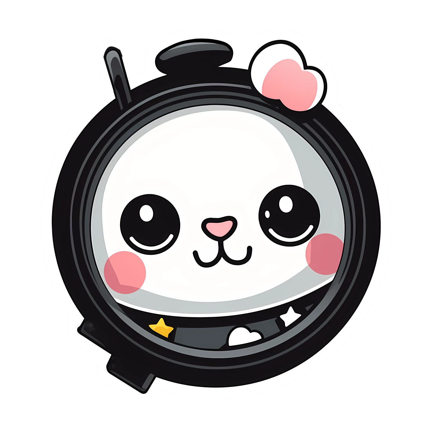 Kawaii watch sticker isolated on transparent background #27221