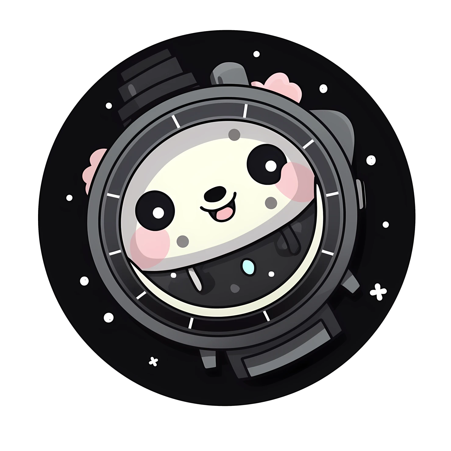 Kawaii watch sticker isolated on transparent background #27224