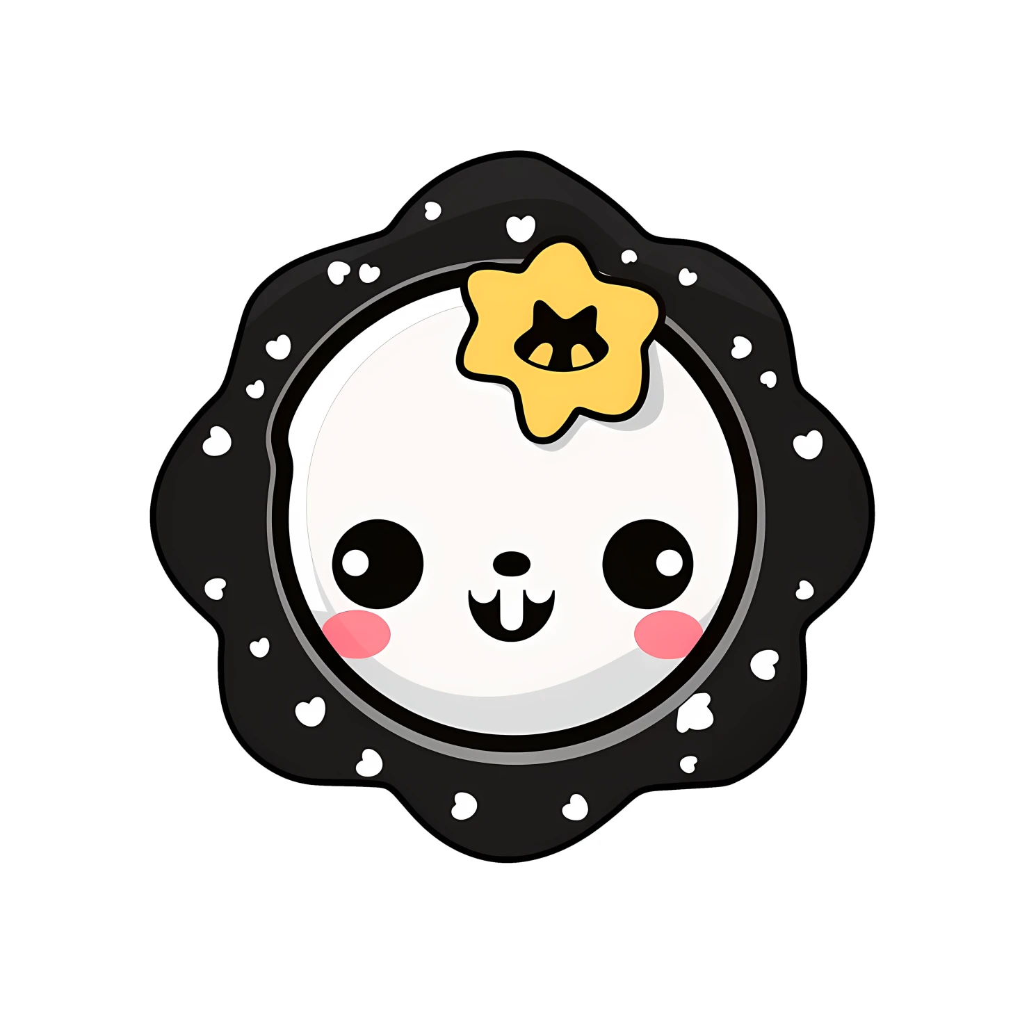 Kawaii watch sticker isolated on transparent background #27225