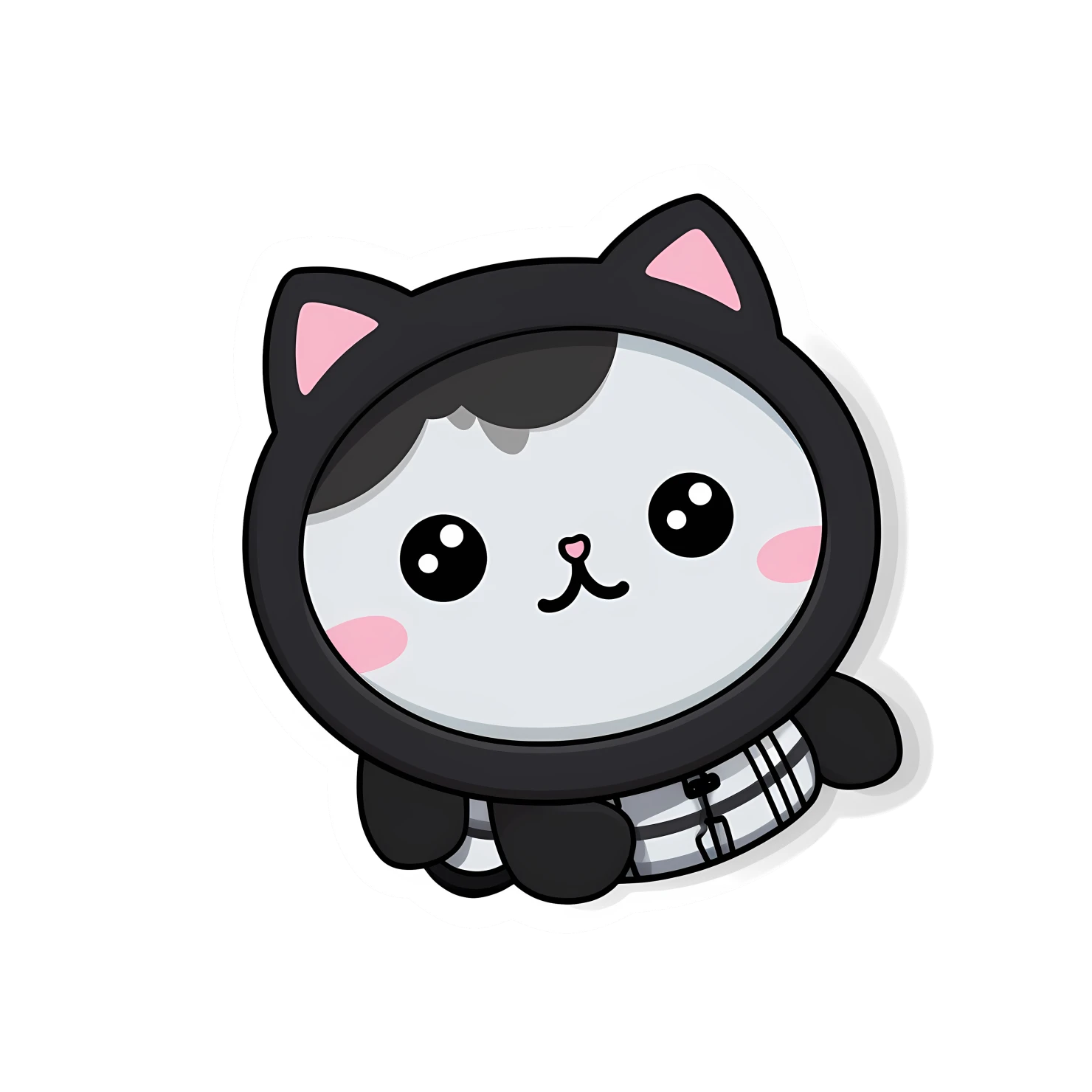 Kawaii watch sticker isolated on transparent background #27230