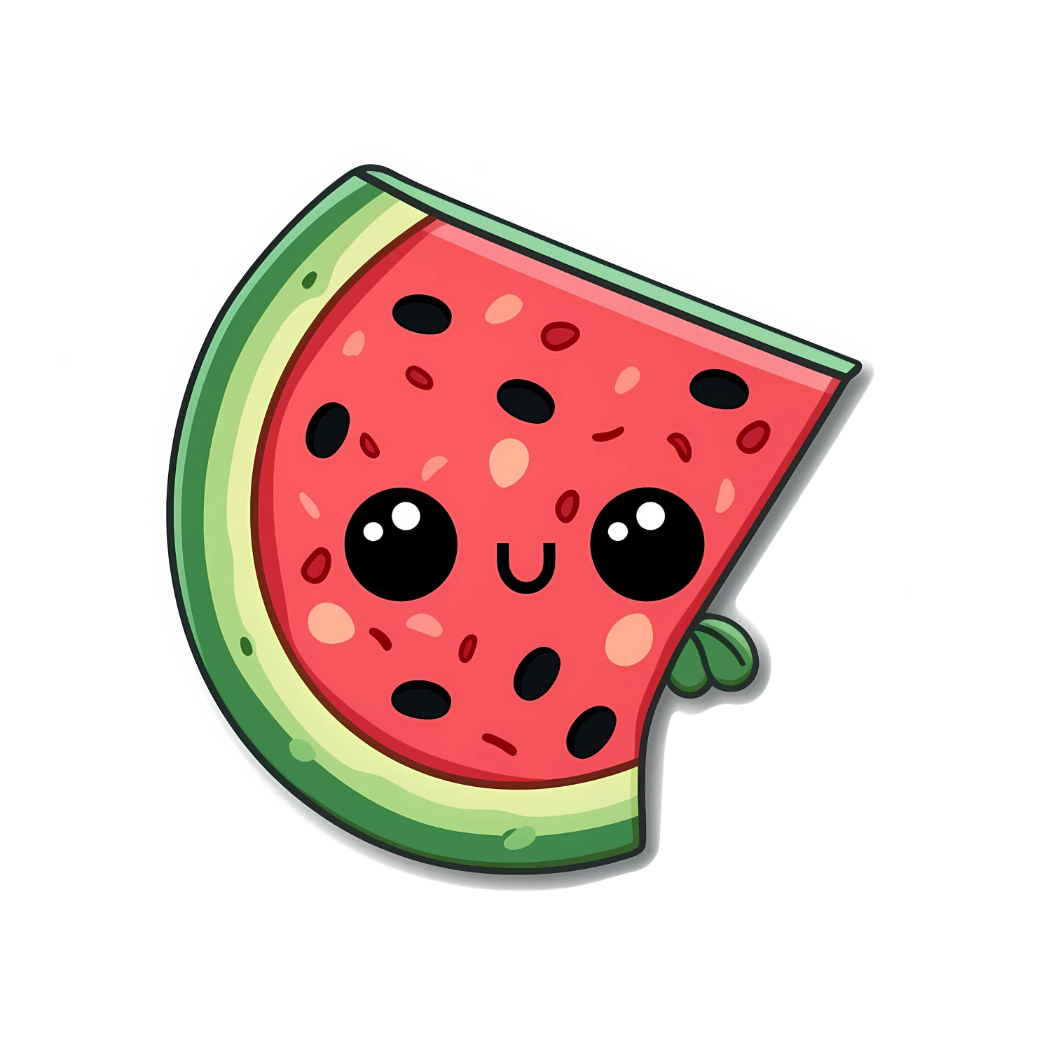 Kawaii watermelon isolated on transparent background #27233