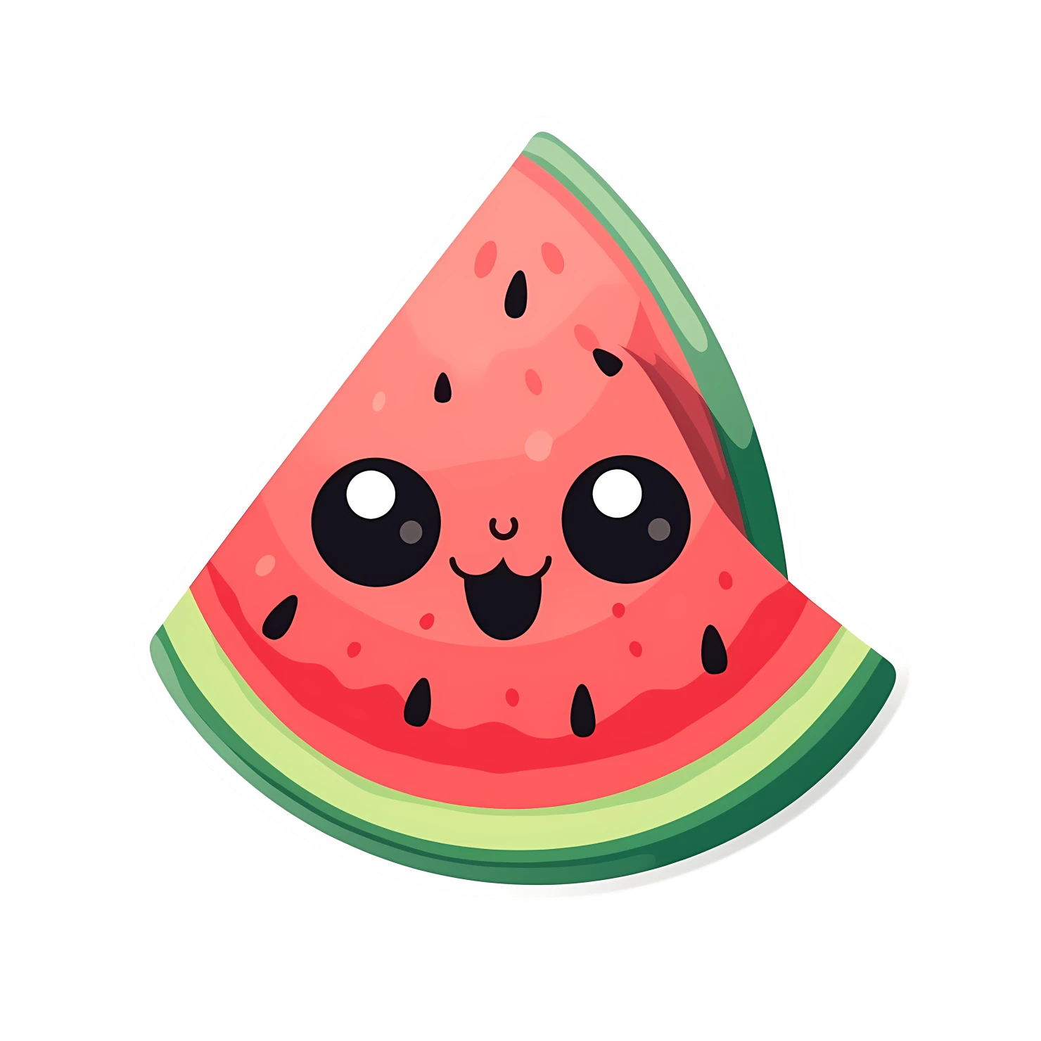 Kawaii watermelon isolated on transparent background #27237