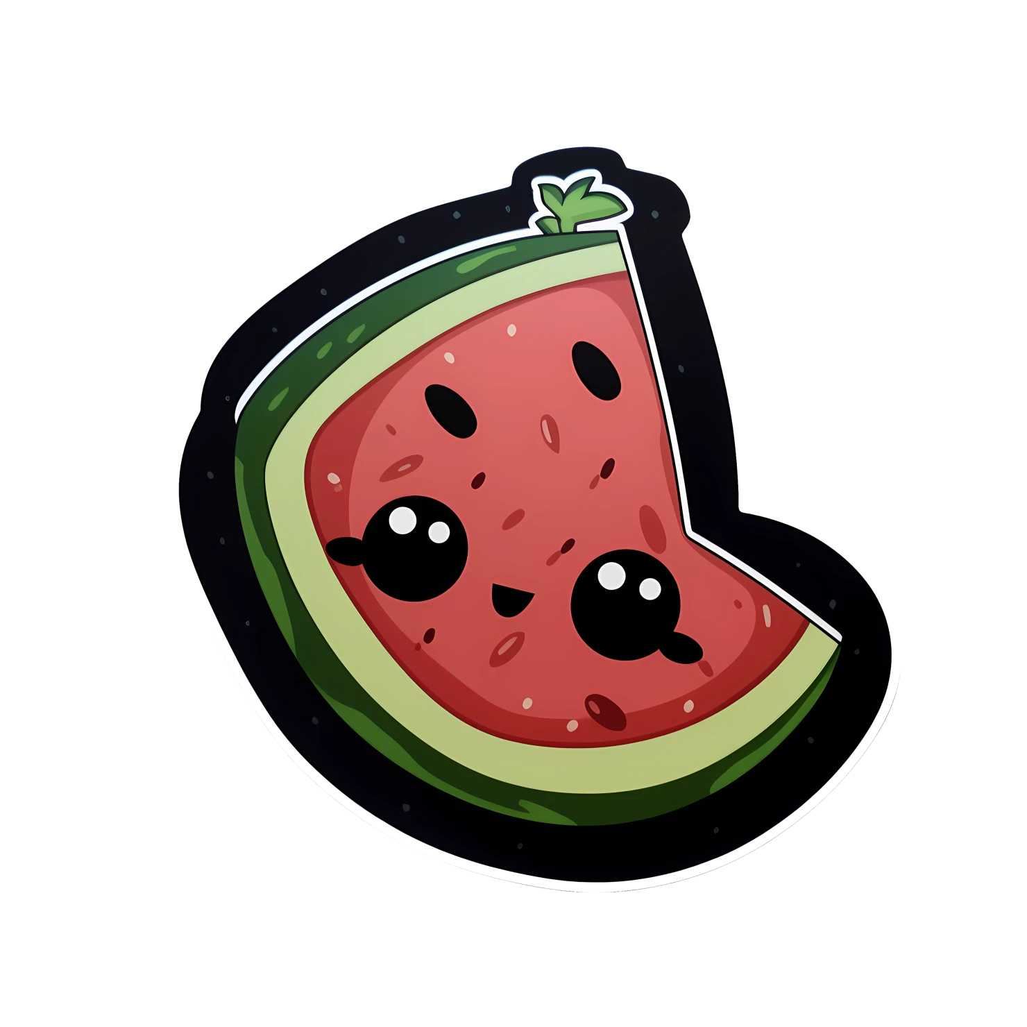 Kawaii watermelon isolated on transparent background #27238