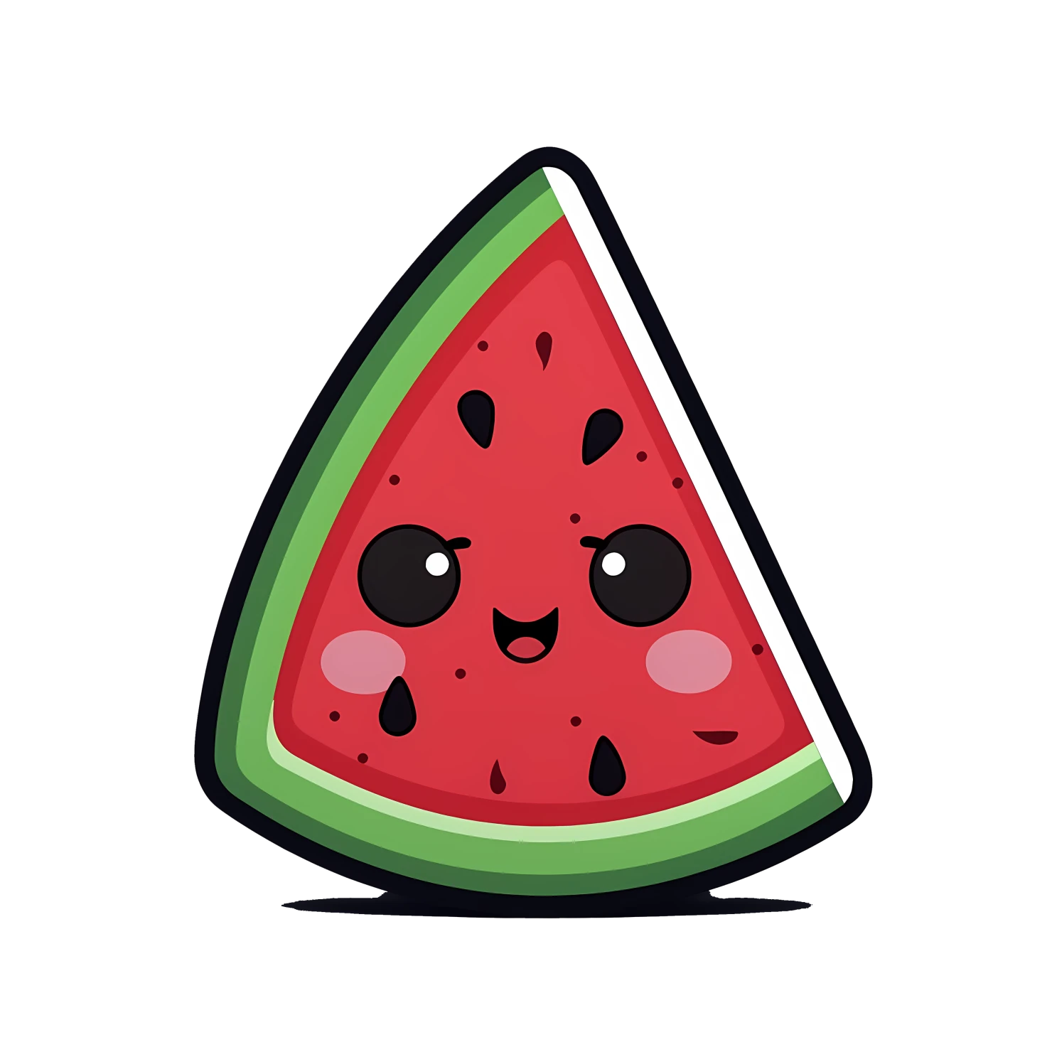 Kawaii watermelon isolated on transparent background #27245