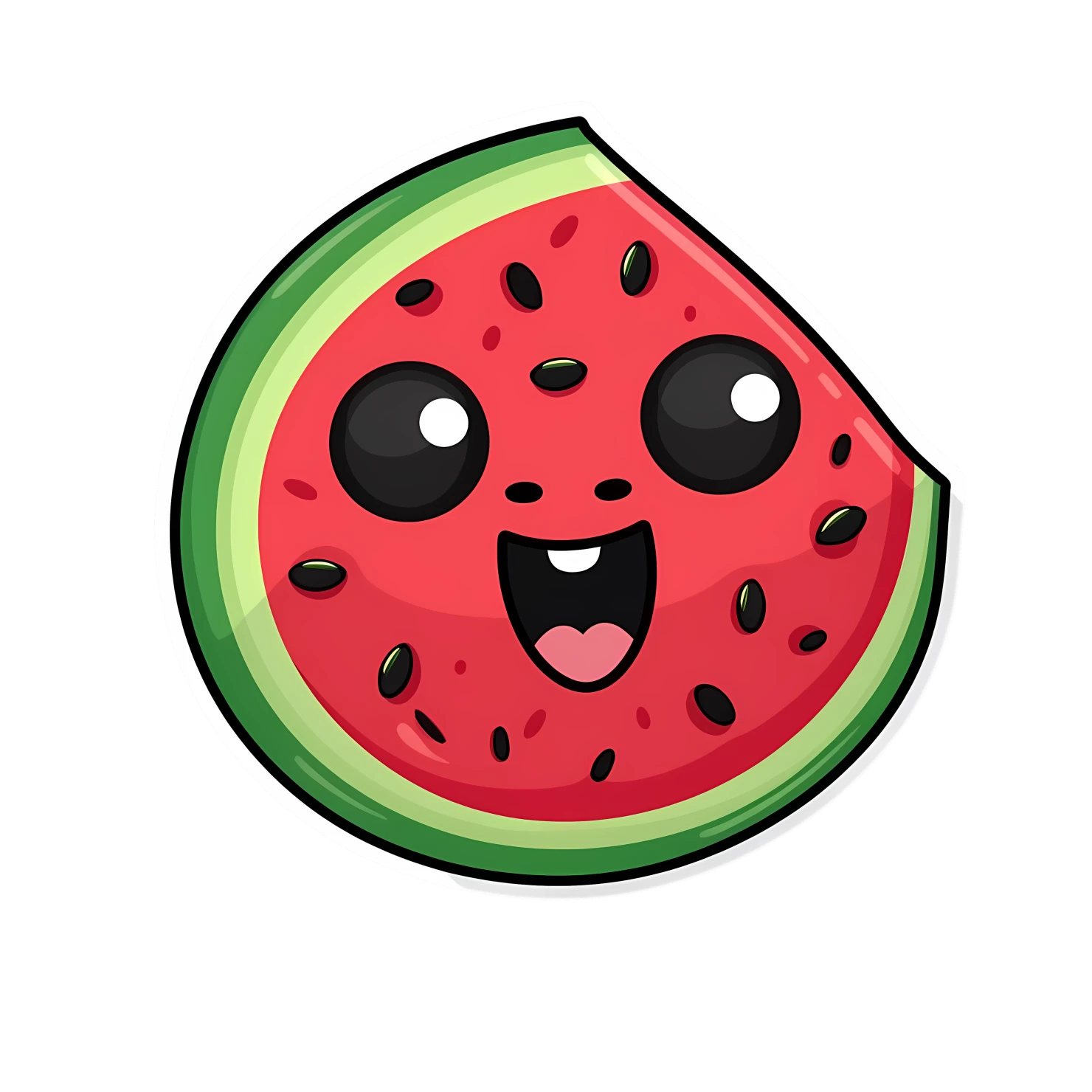 Kawaii watermelon isolated on transparent background #27249