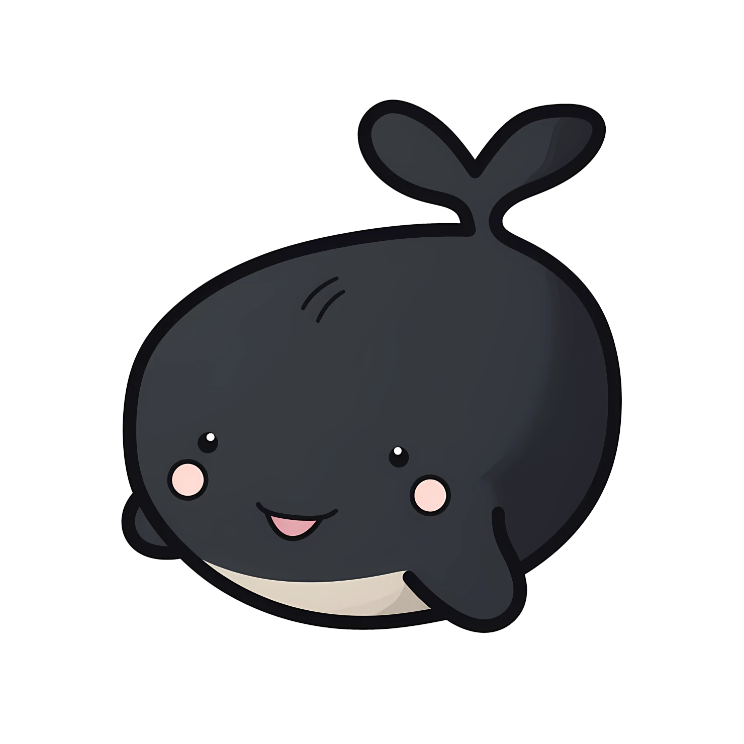 Kawaii whale isolated on transparent background #27251