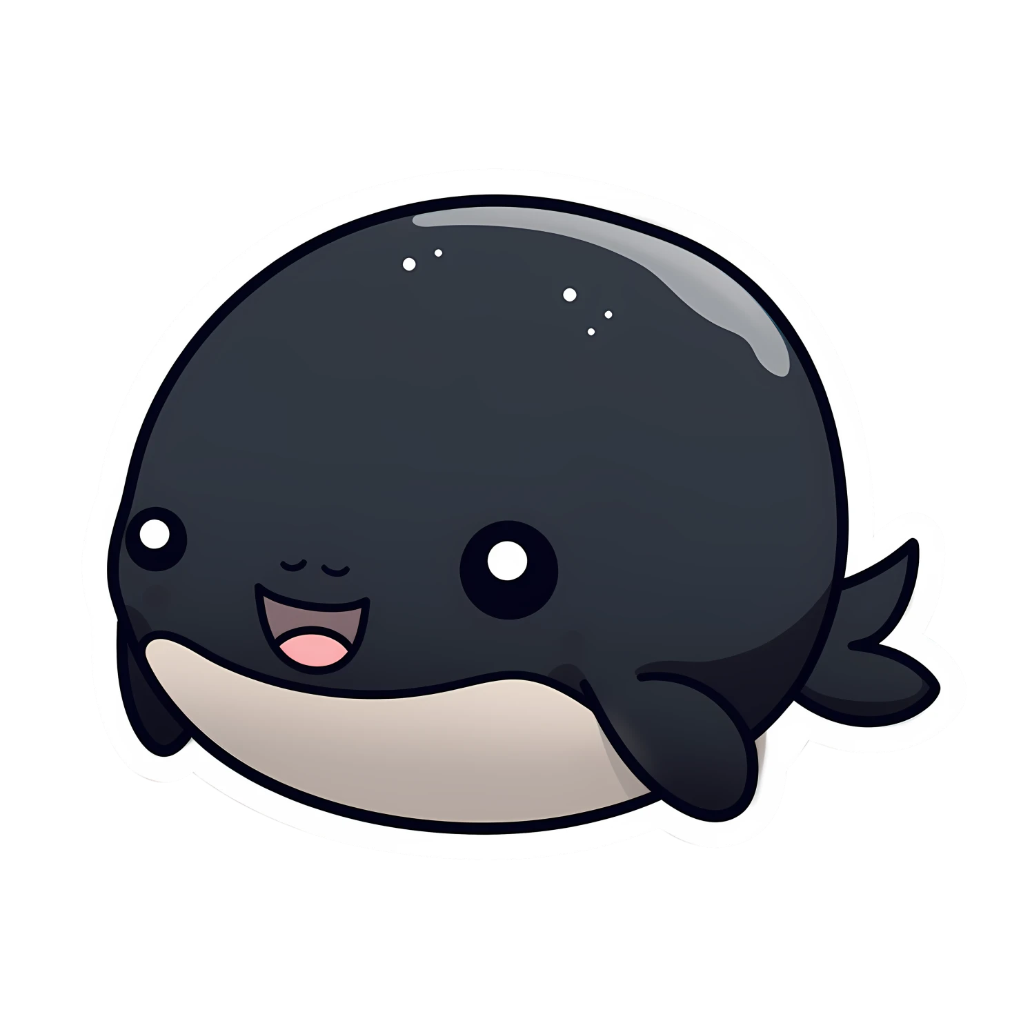 Kawaii whale isolated on transparent background #27252