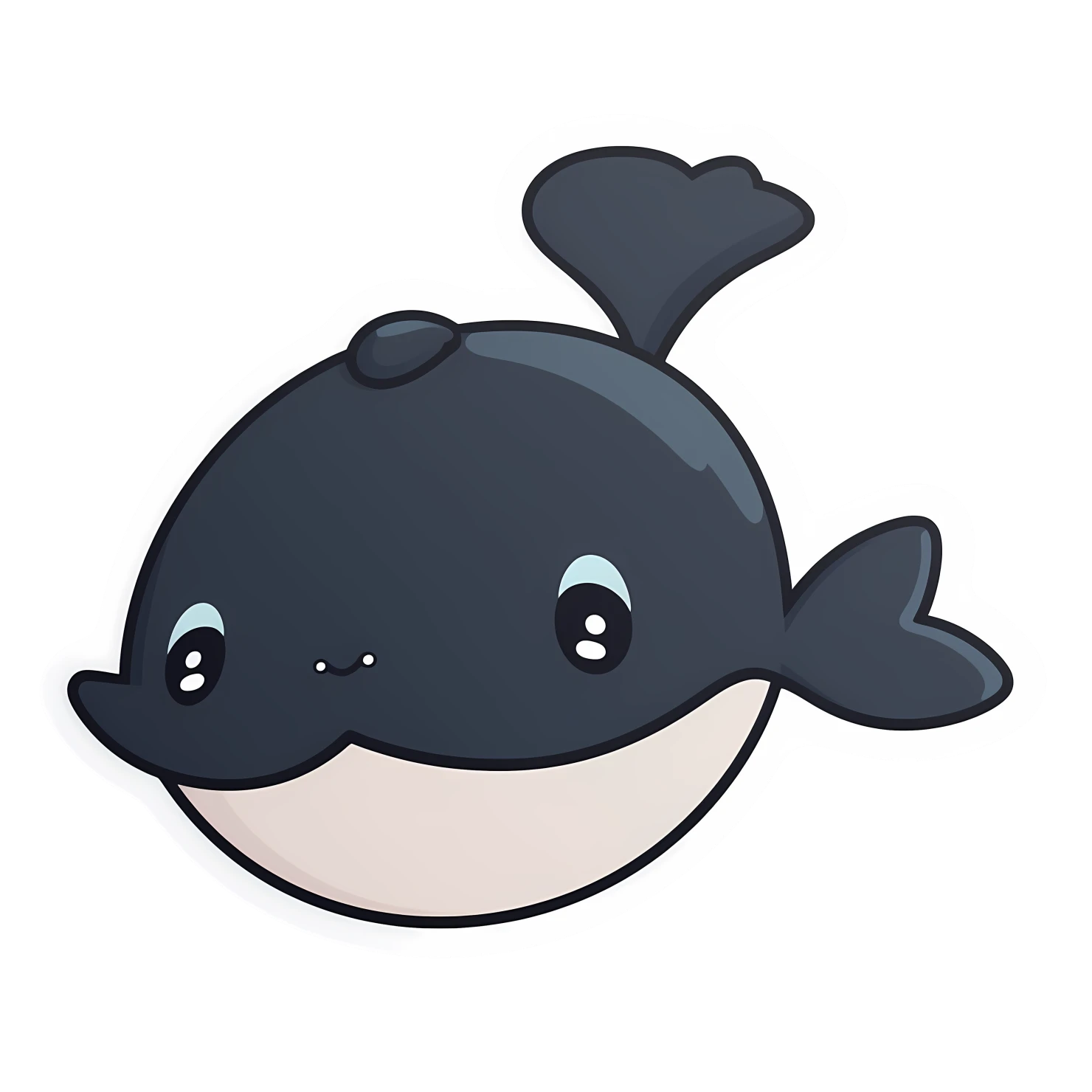 Kawaii whale isolated on transparent background #27253