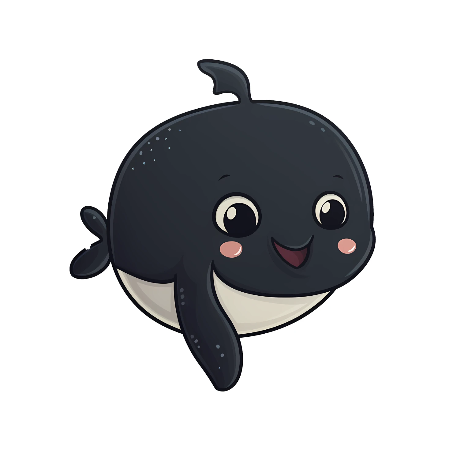 Kawaii whale isolated on transparent background #27255