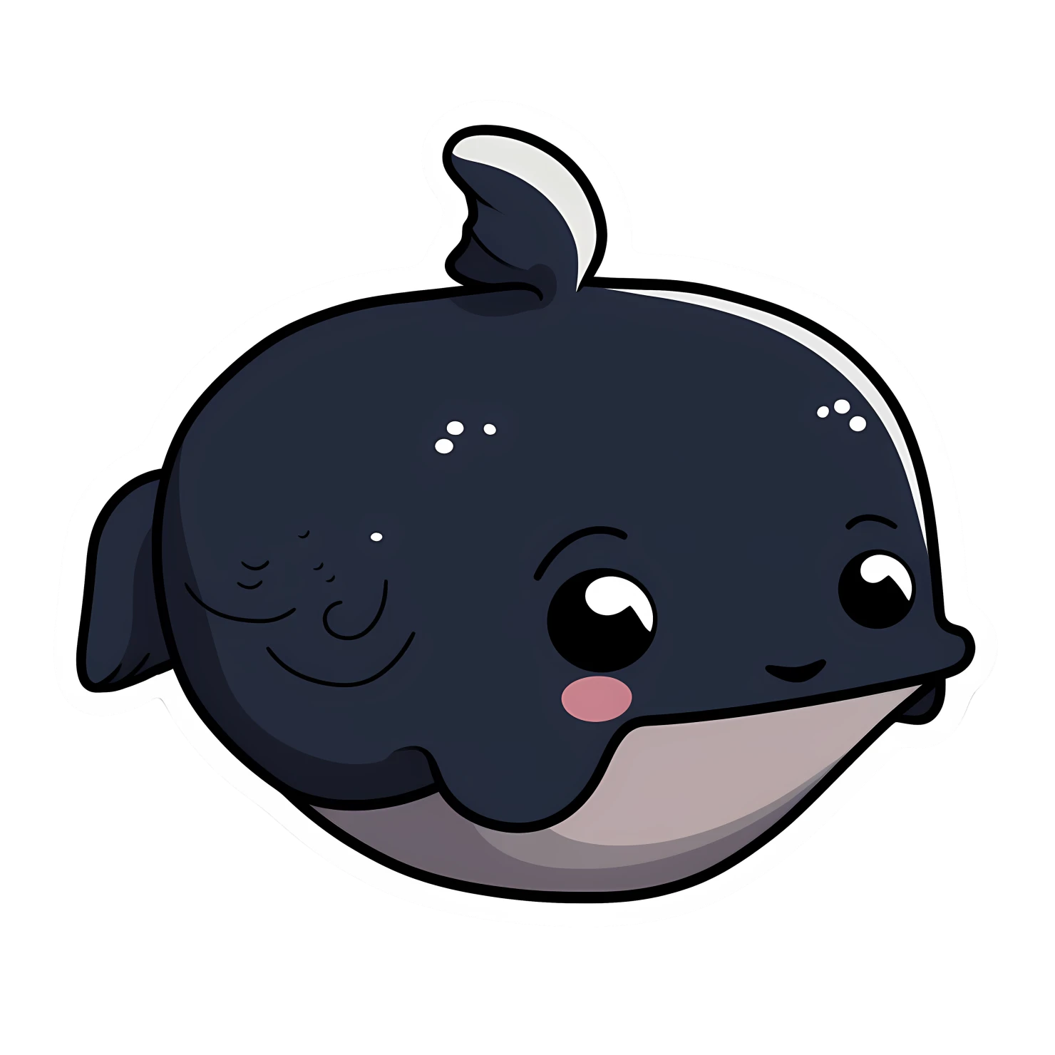 Kawaii whale isolated on transparent background #27256