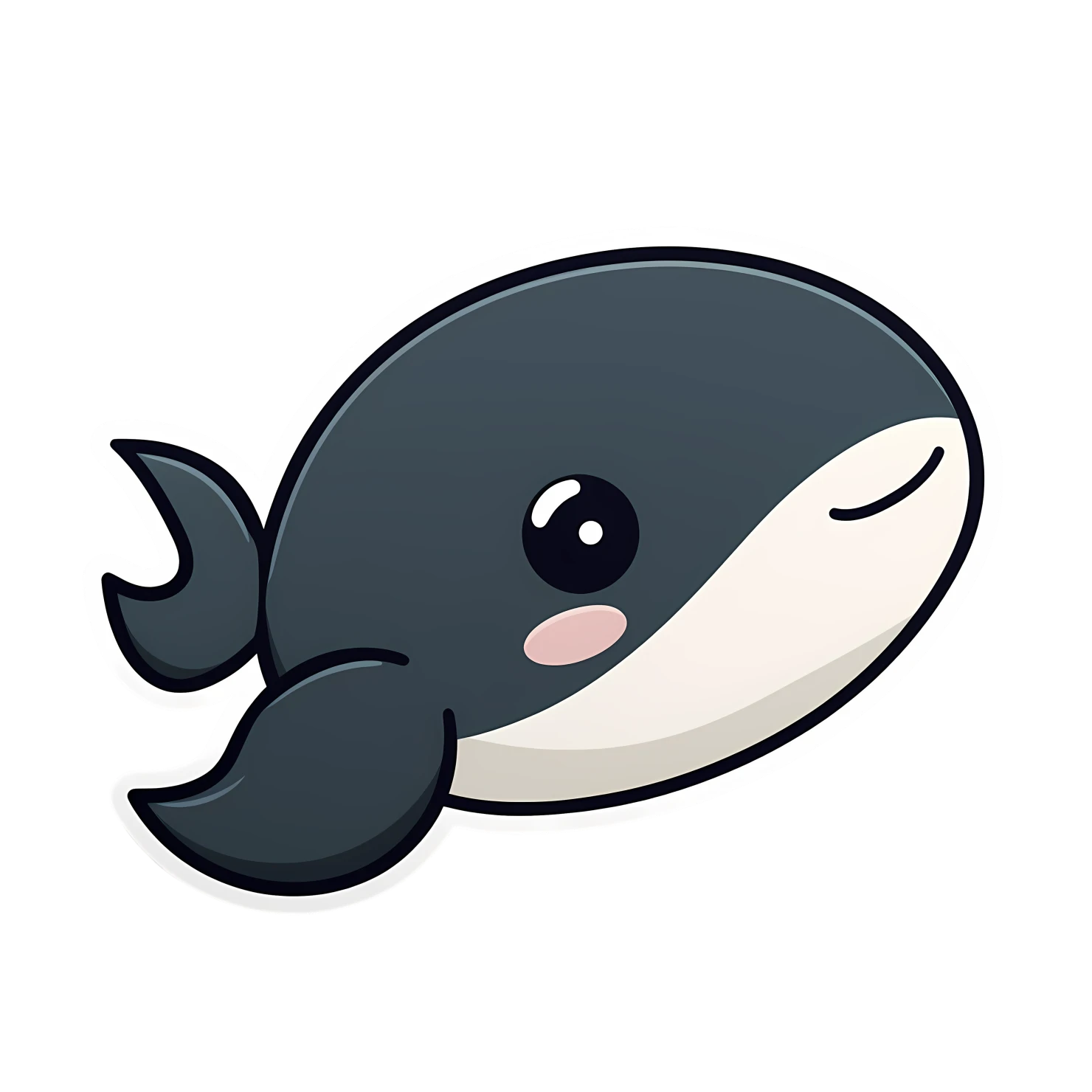Kawaii whale isolated on transparent background #27258