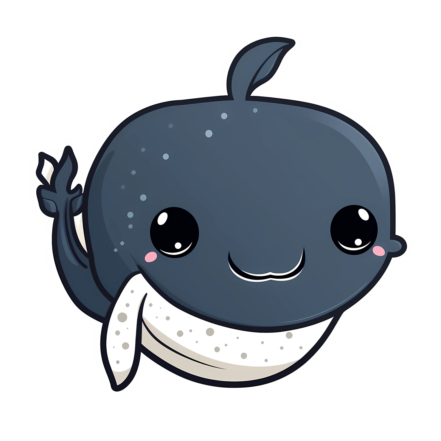 Kawaii whale isolated on transparent background #27259