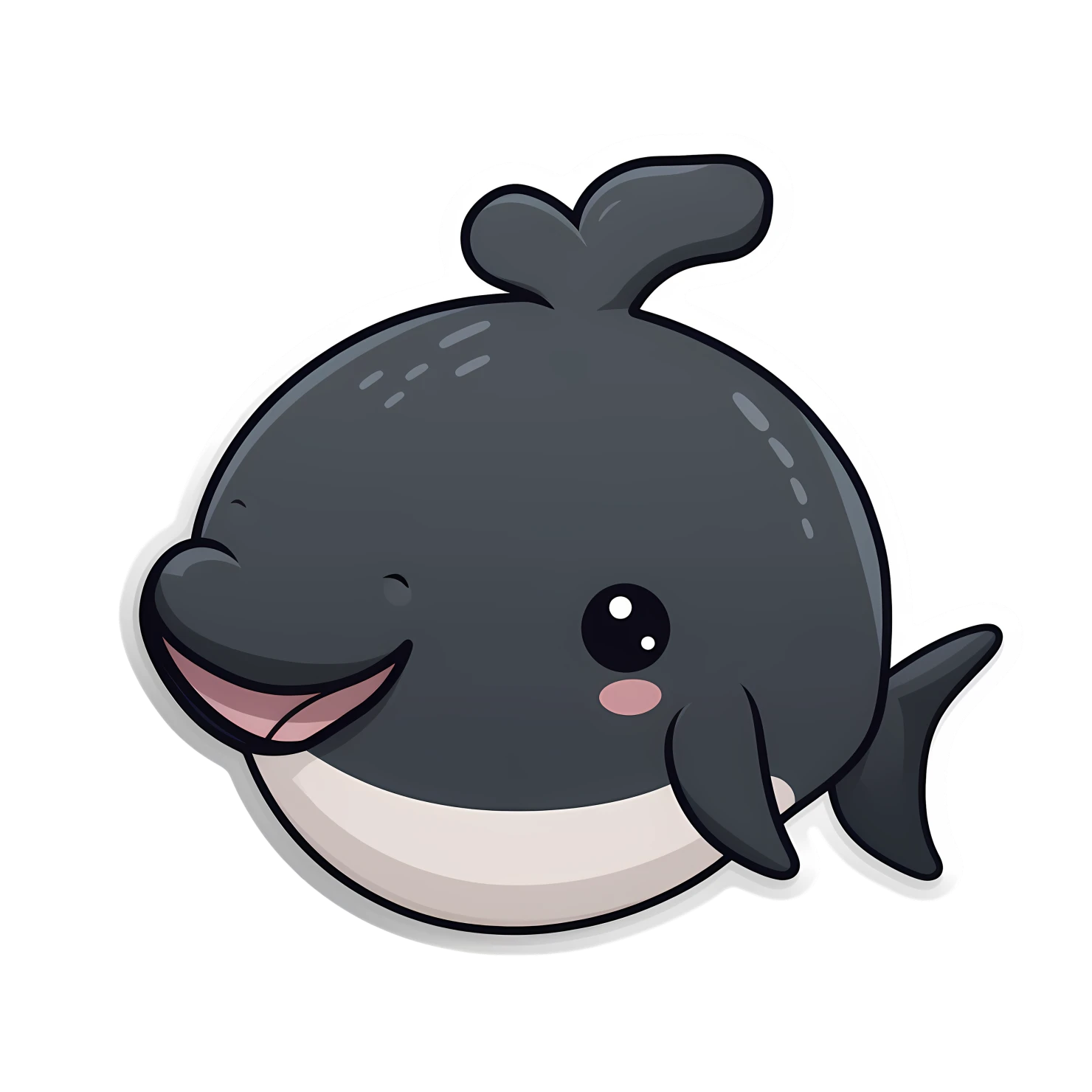 Kawaii whale isolated on transparent background #27261