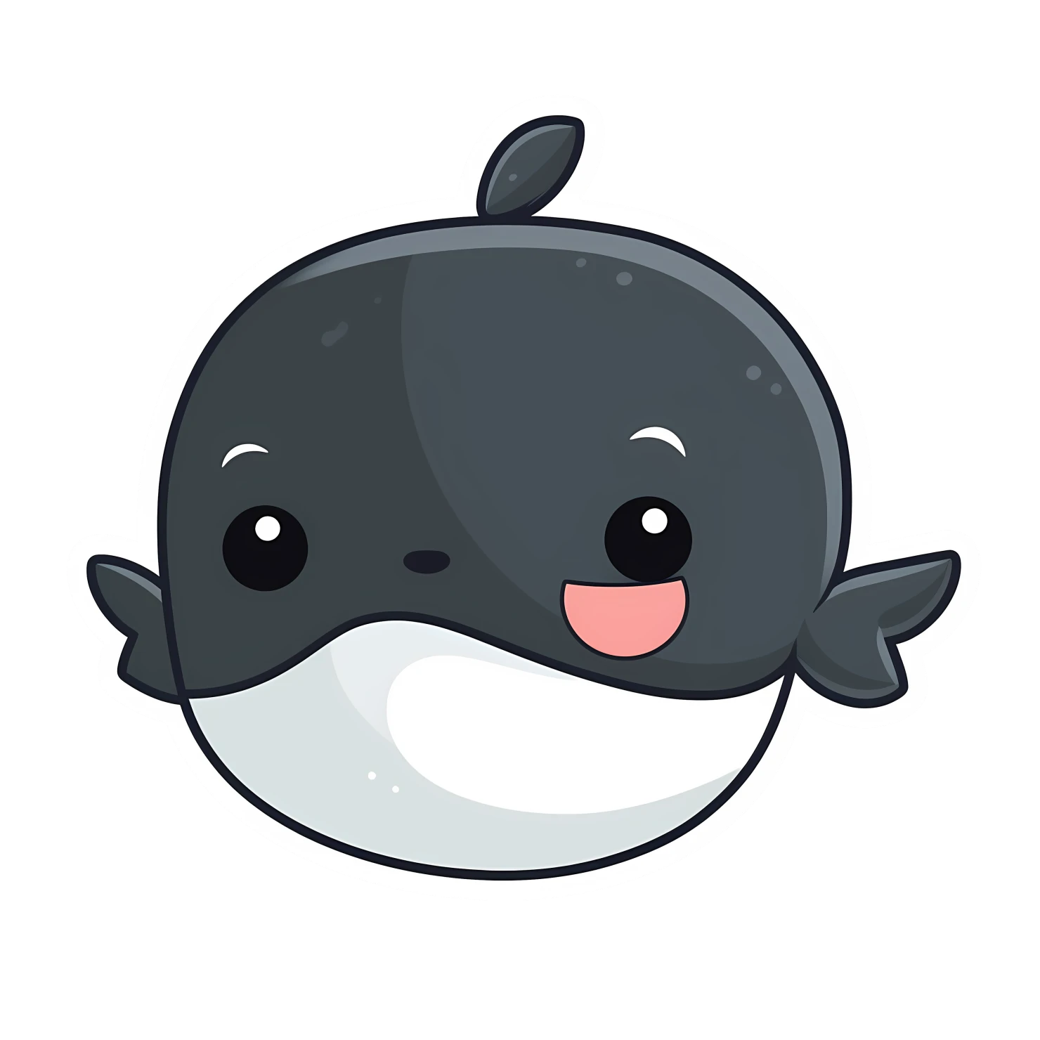 Kawaii whale isolated on transparent background #27266