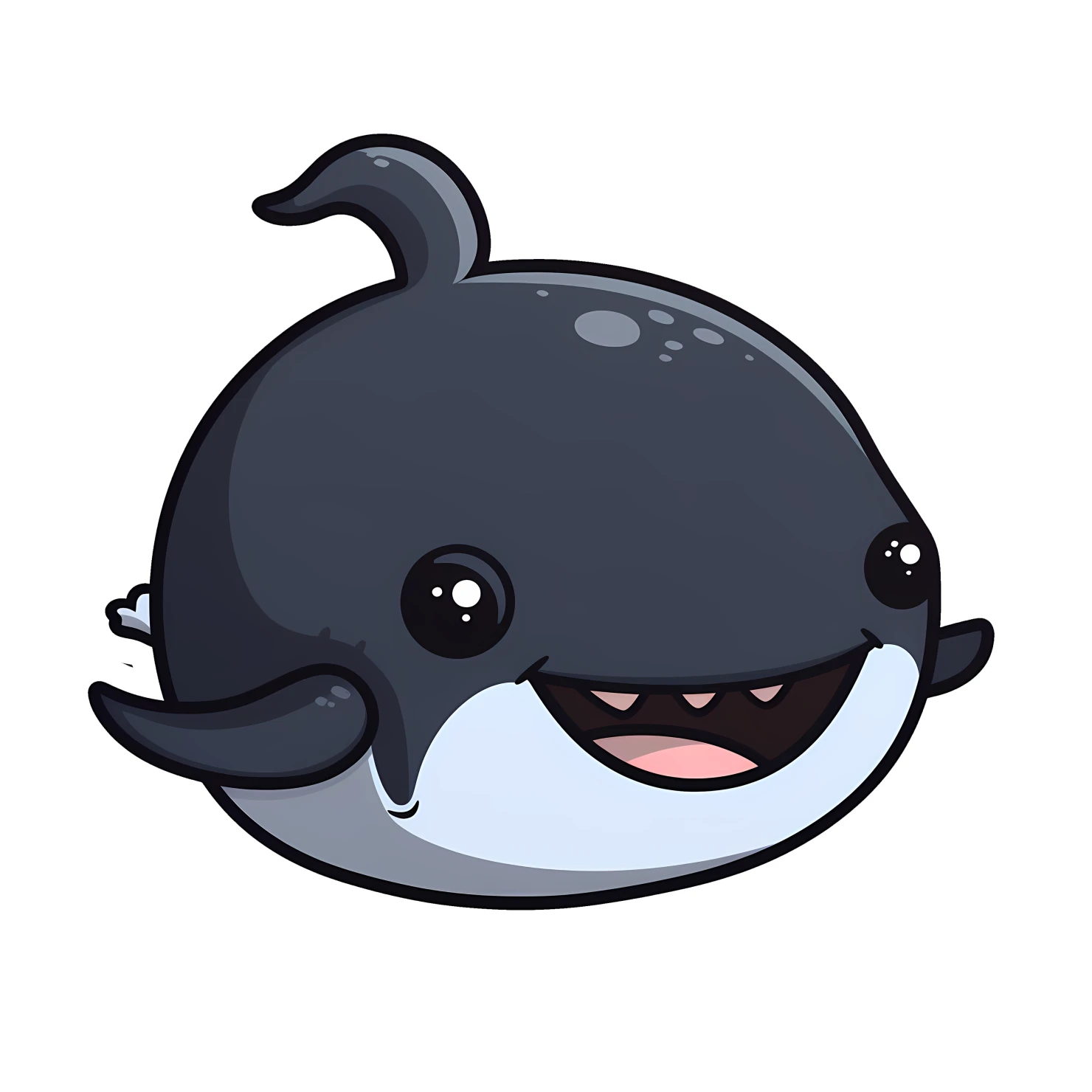 Kawaii whale isolated on transparent background #27267