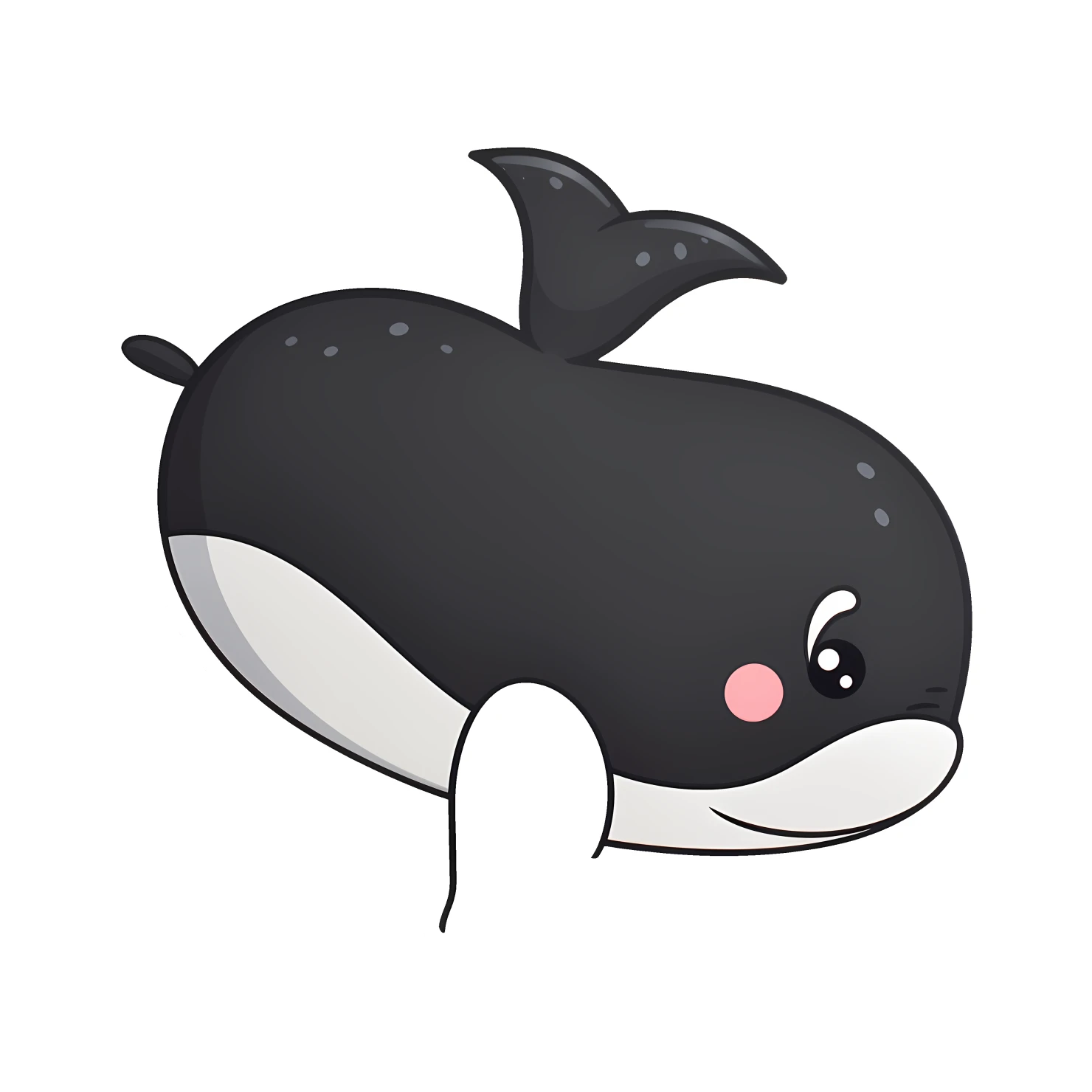 Kawaii whale isolated on transparent background #27268