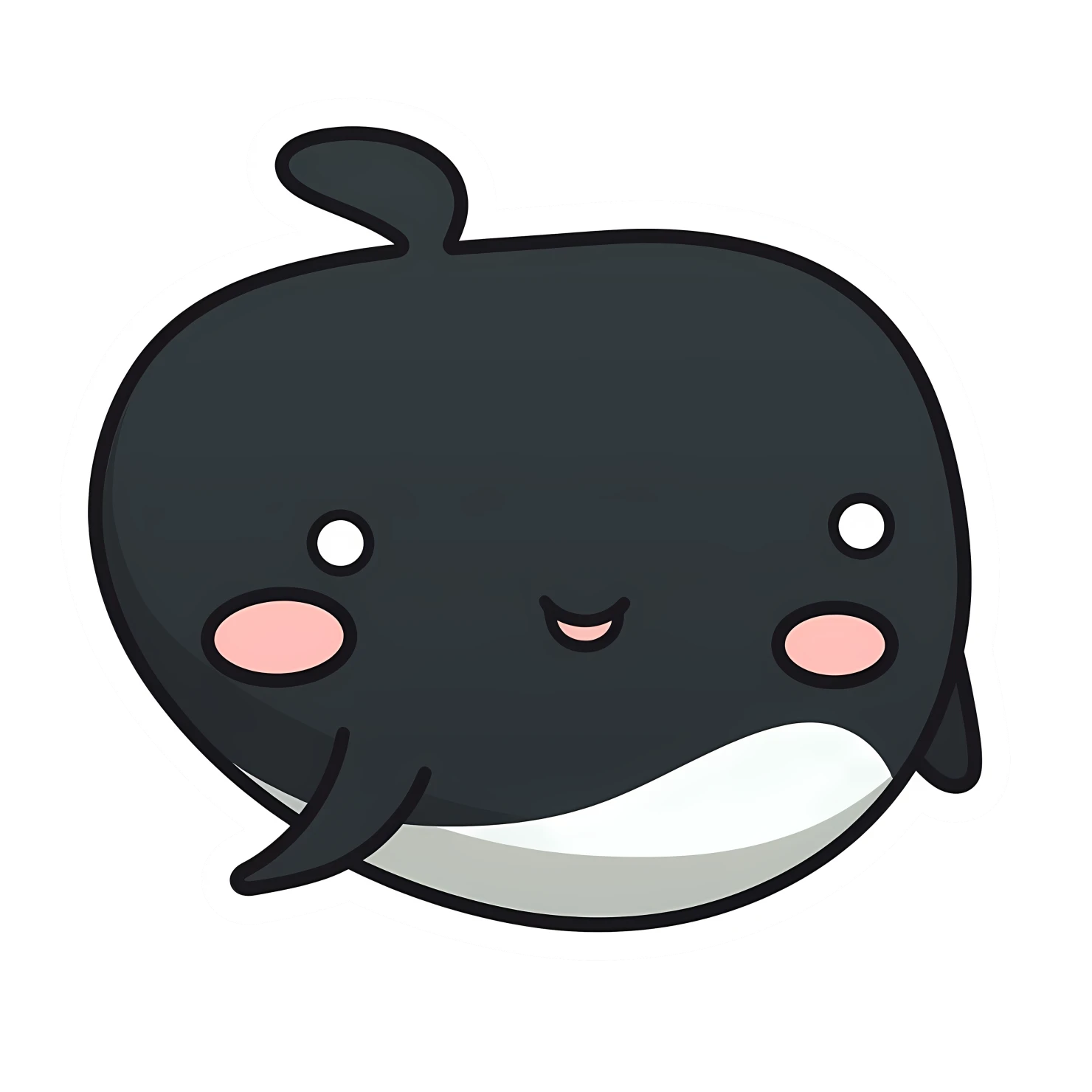 Kawaii whale isolated on transparent background #27270