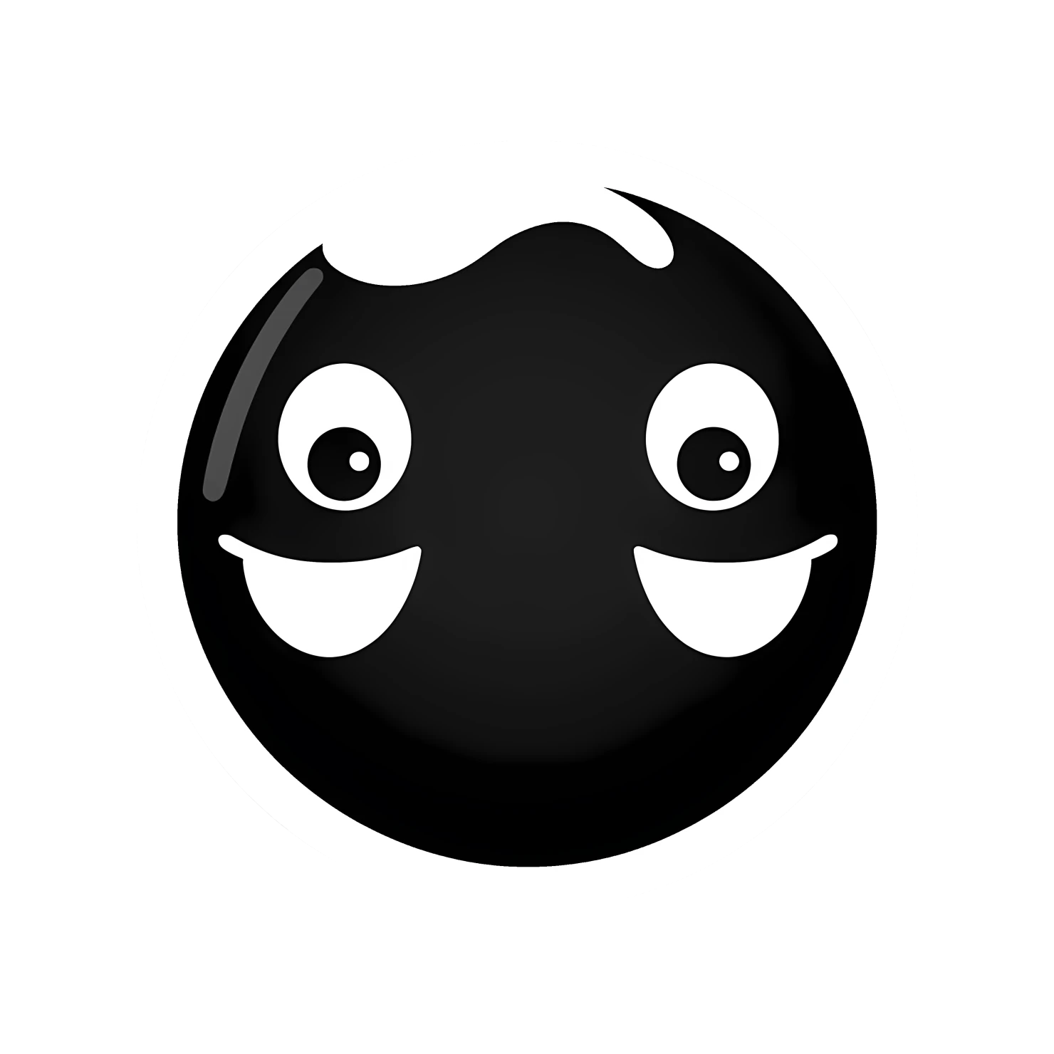 Kawaii winking face isolated on transparent background #27271