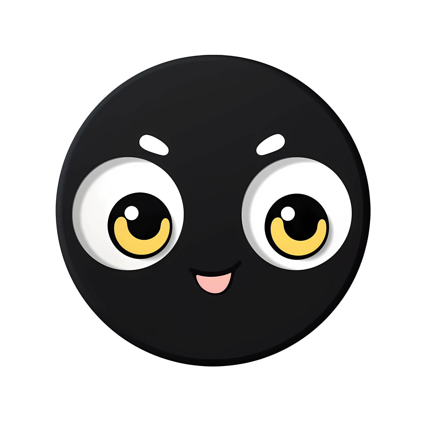 Kawaii winking face isolated on transparent background #27273