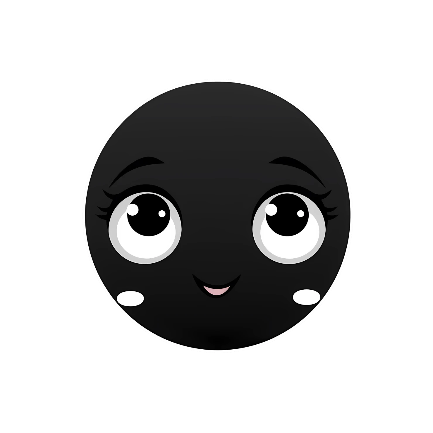 Kawaii winking face isolated on transparent background #27274