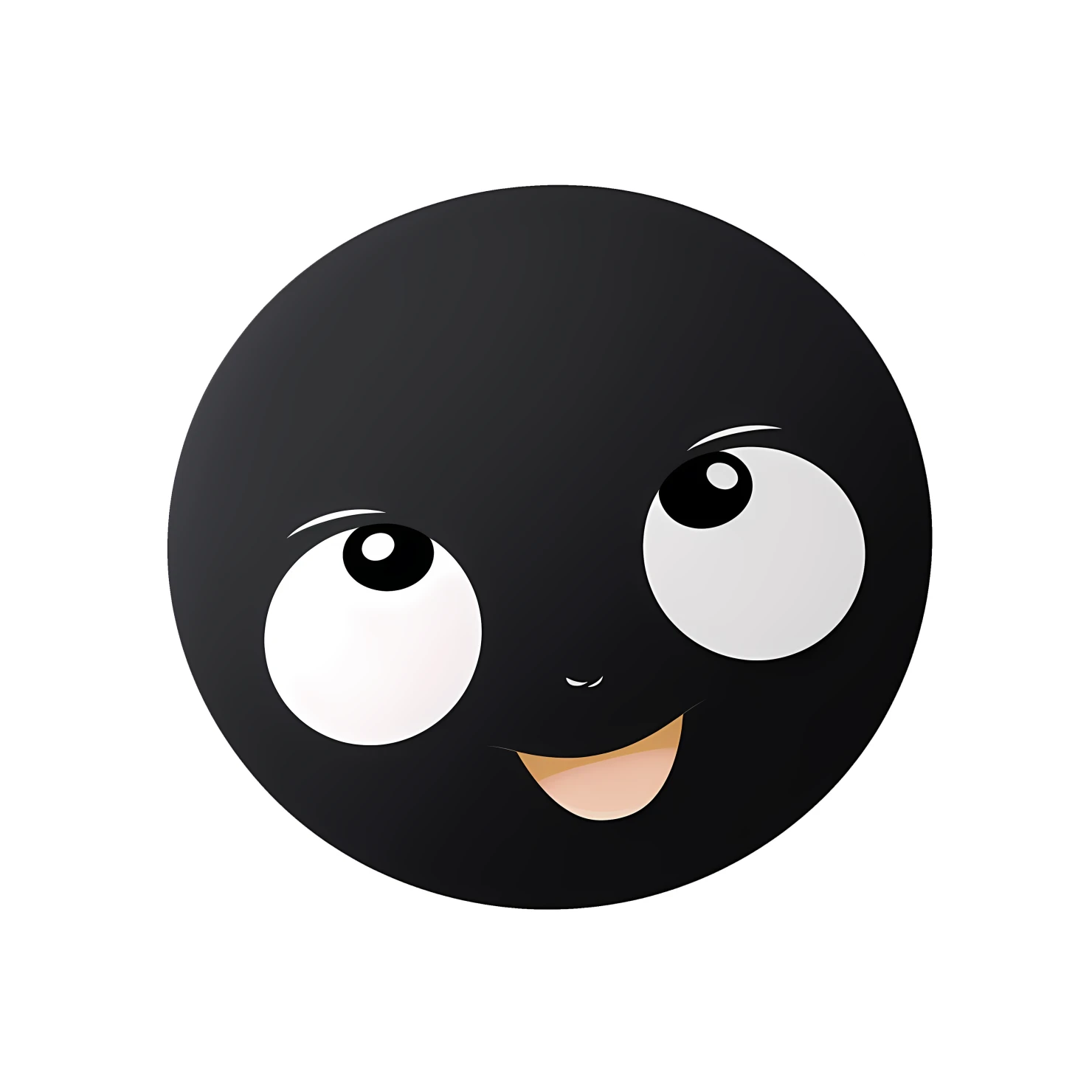 Kawaii winking face isolated on transparent background #27275