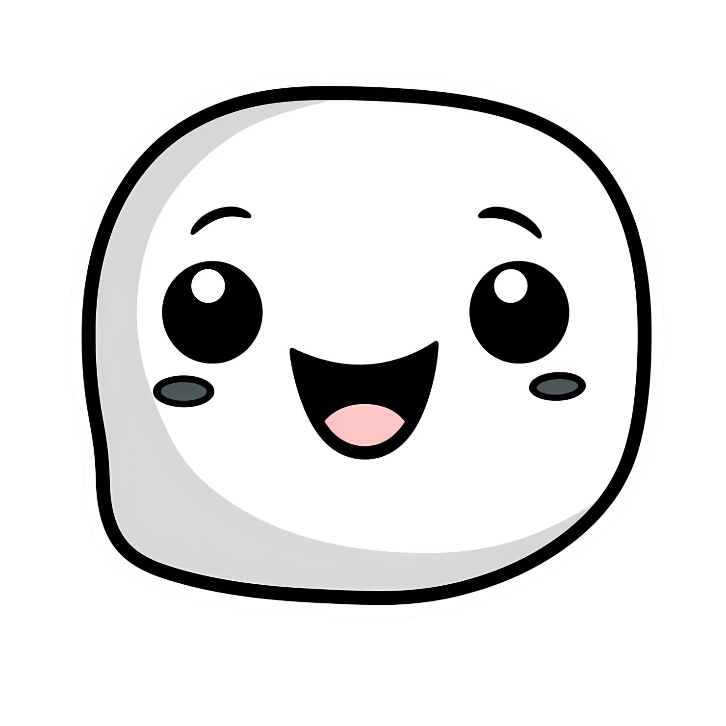 Kawaii winking face isolated on transparent background #27277