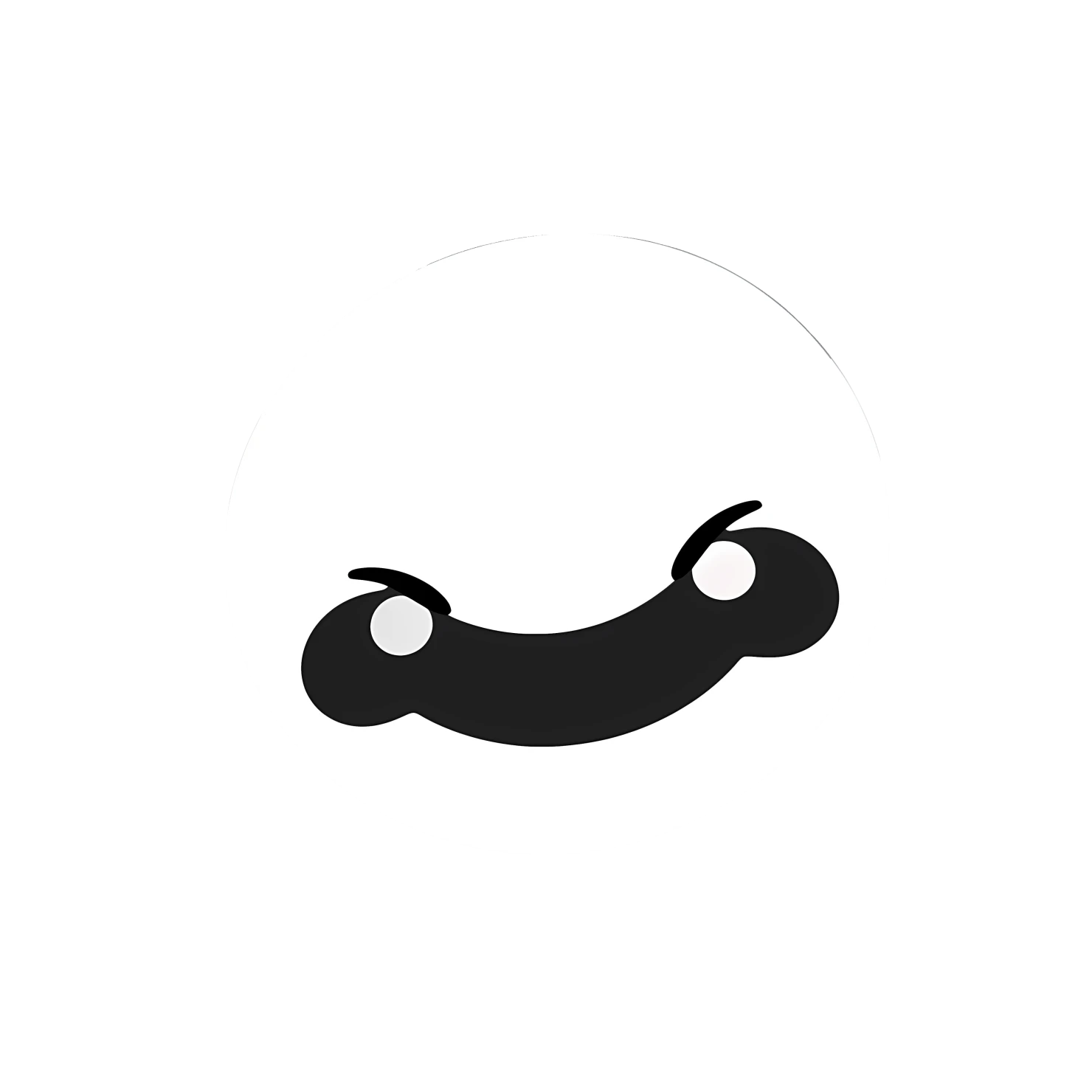 Kawaii winking face isolated on transparent background #27279