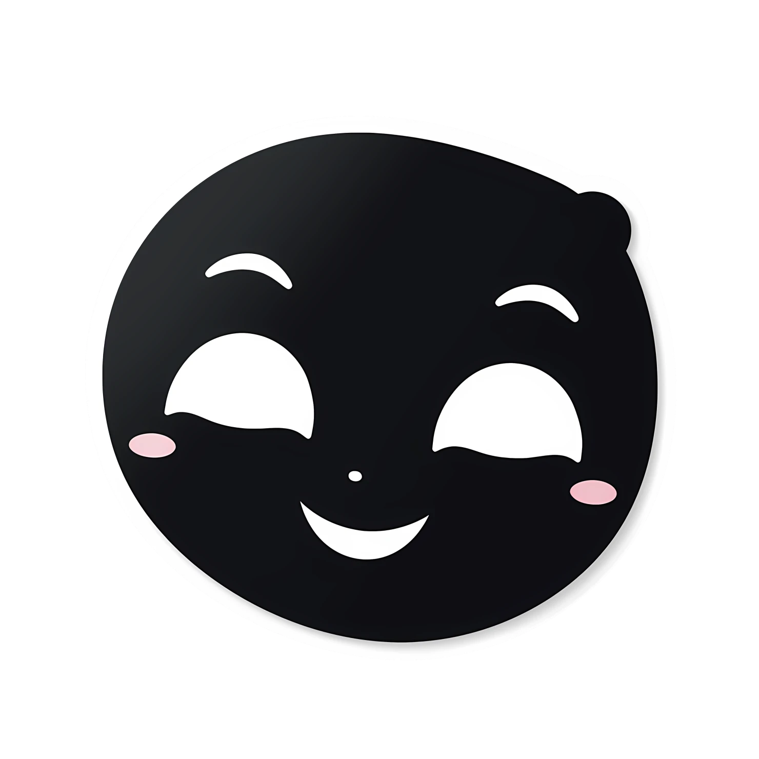 Kawaii winking face isolated on transparent background #27284