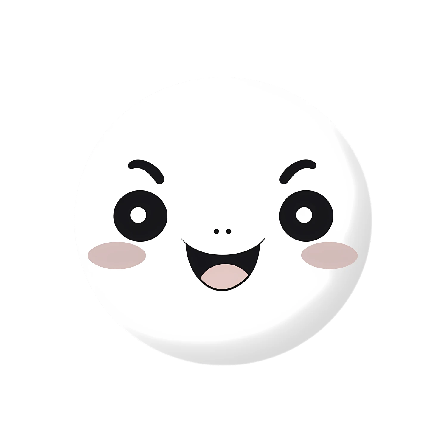 Kawaii winking face isolated on transparent background #27285